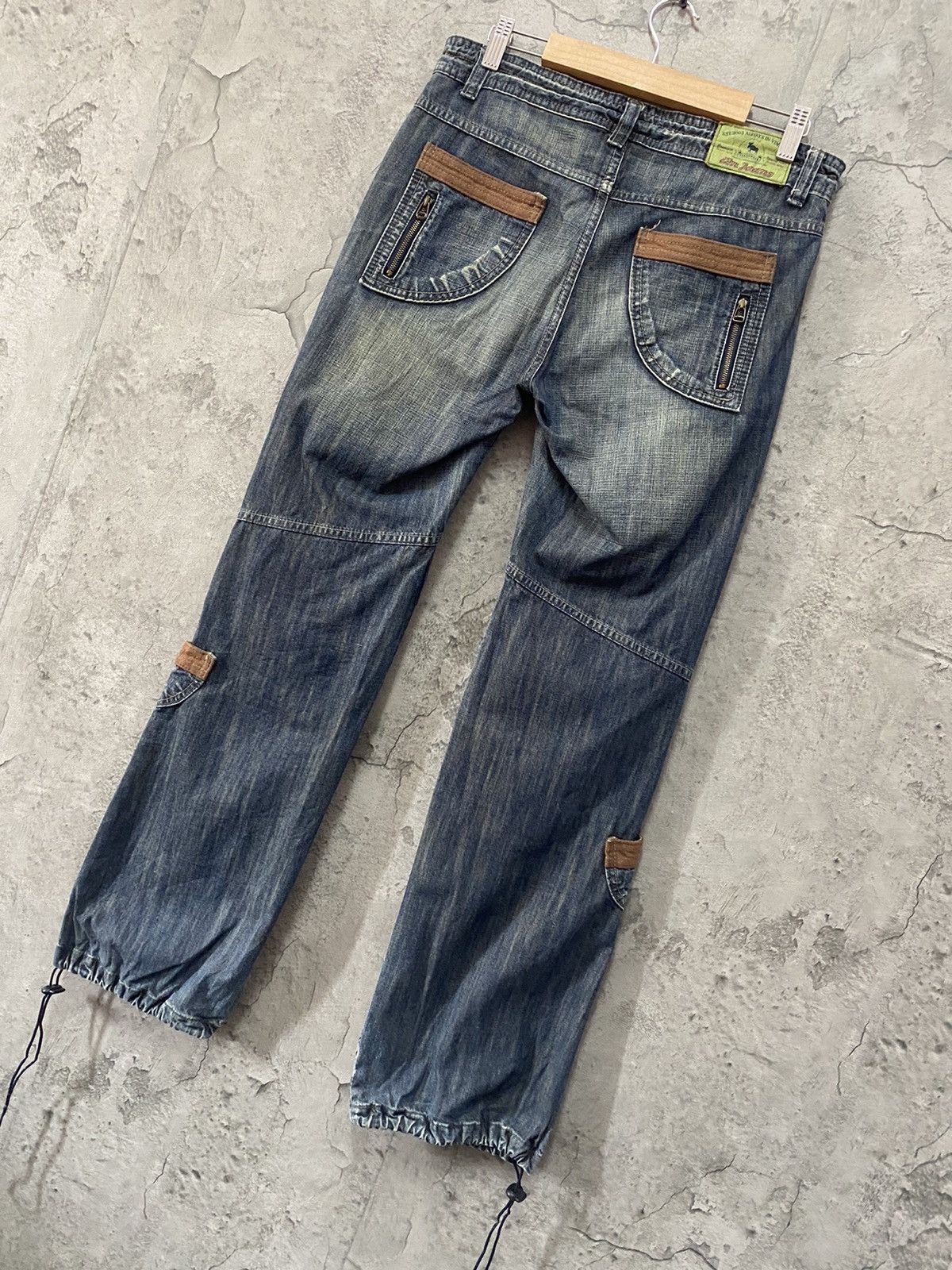 Japanese Brand i2n Japan Cargo Parachute Bondage Denim Pants Size US 30 / EU 46 - 8 Thumbnail