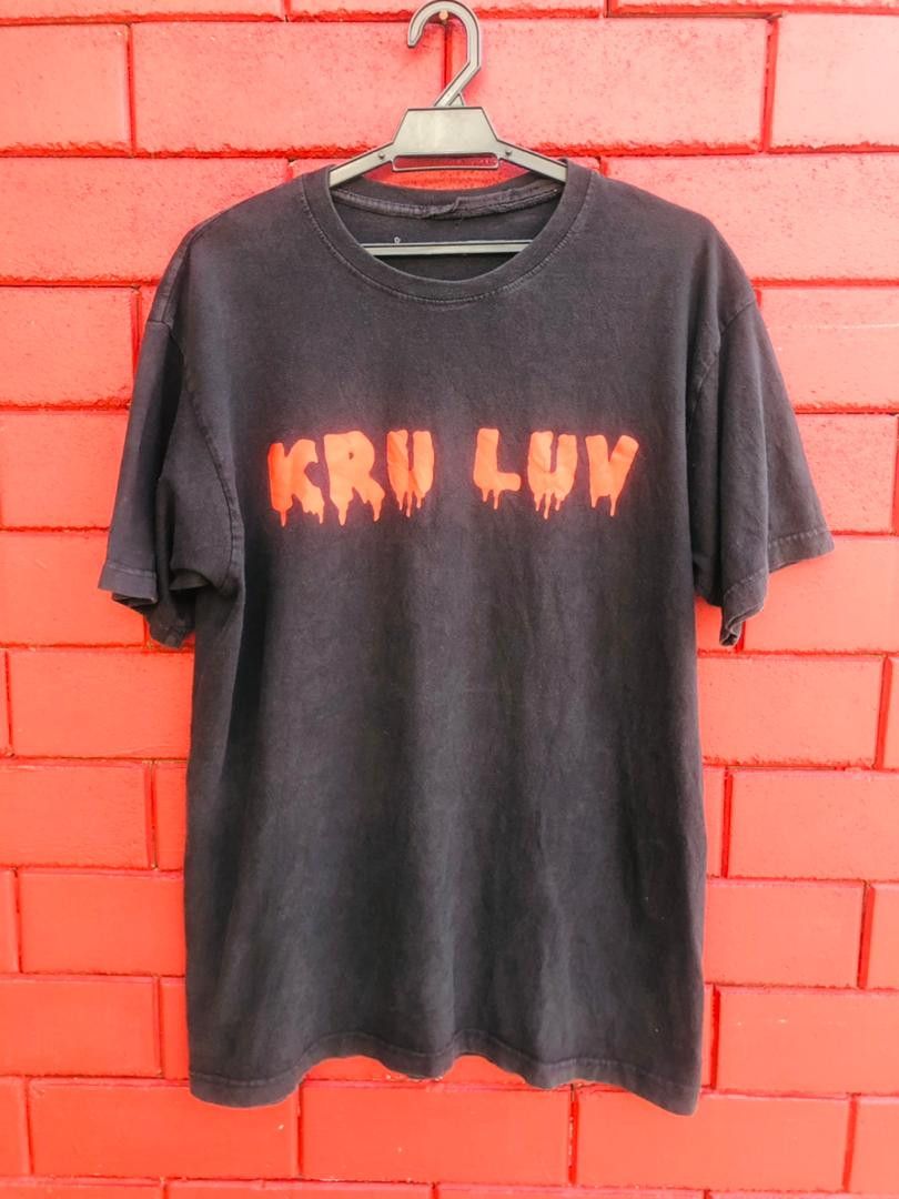 image of Vintage Kru Lov Skate Skateboarding Famous Shirt in Black, Men's (Size Large)