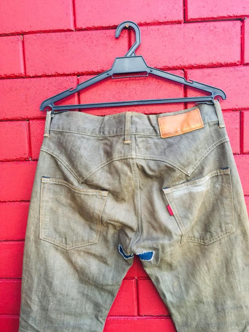 Japanese Brand × Vintage Vintage Edwin Distressed Denim Travis Scott Fashion Style Size US 33 - 7 Thumbnail