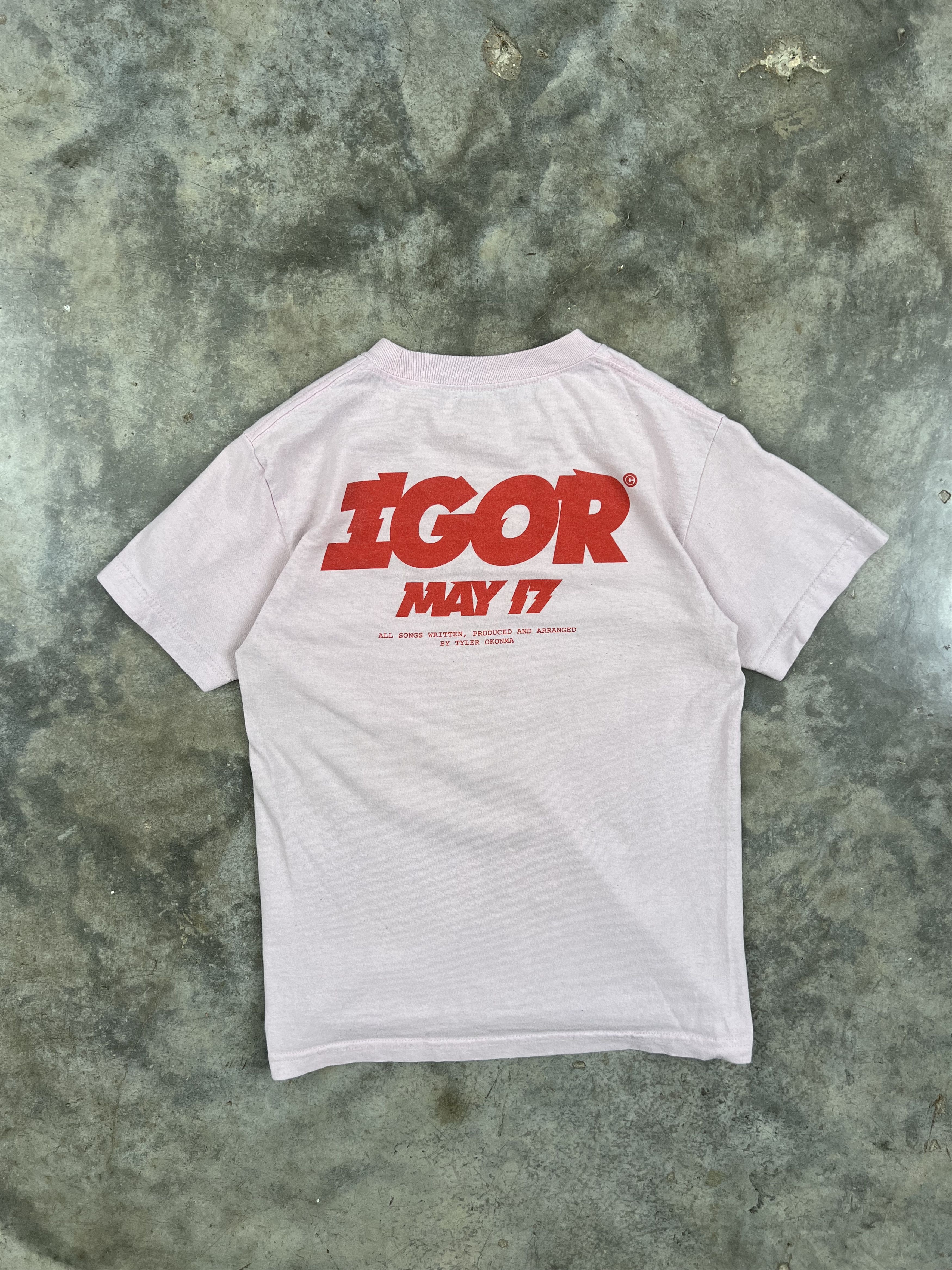 Golf Wang Golf Wang Pink Igor Album Tee Small 🧊🥣❄️ Cherry Flames Size US S / EU 44-46 / 1 - 1 Thumbnail