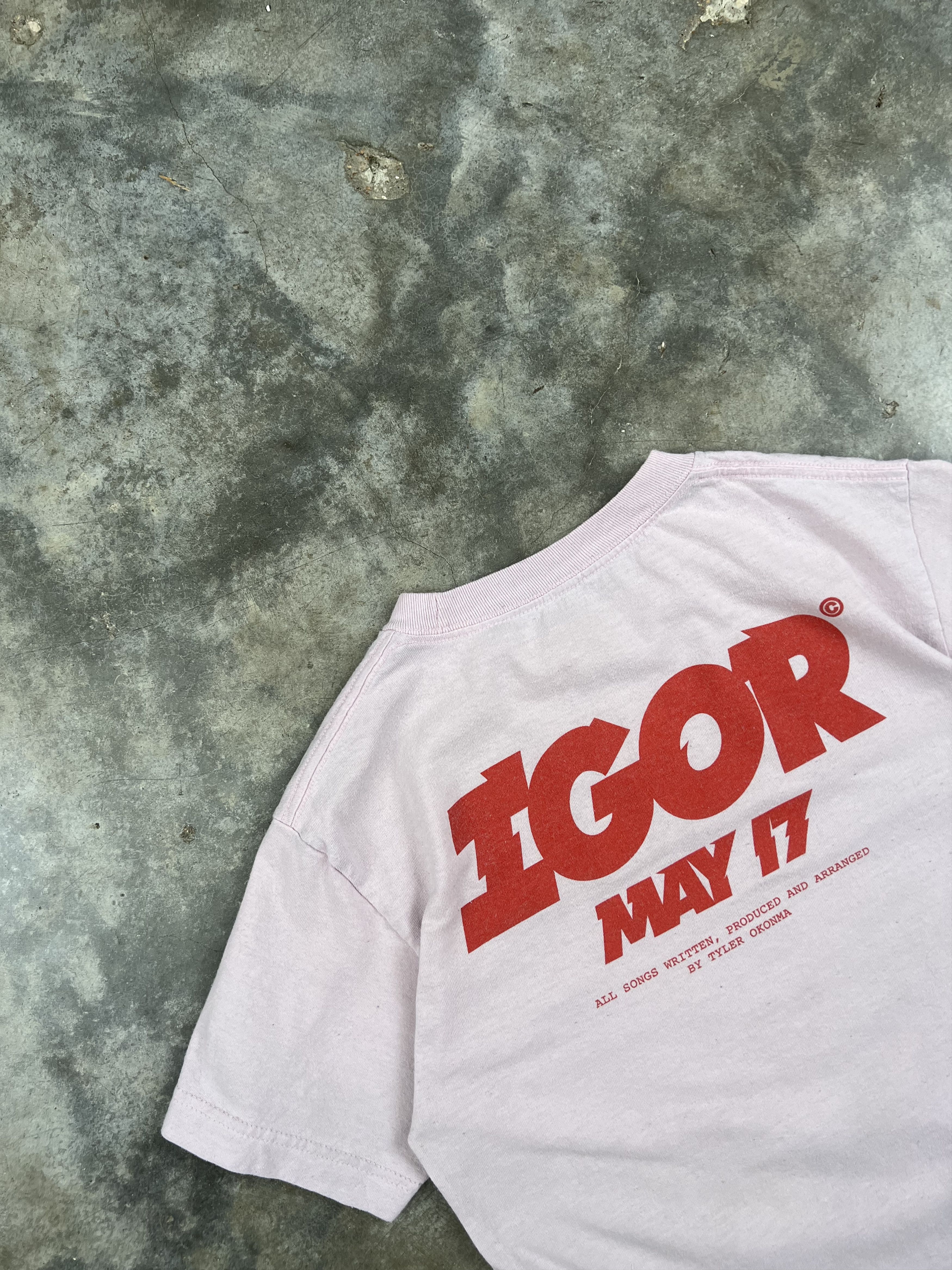 Golf Wang Golf Wang Pink Igor Album Tee Small 🧊🥣❄️ Cherry Flames Size US S / EU 44-46 / 1 - 2 Thumbnail