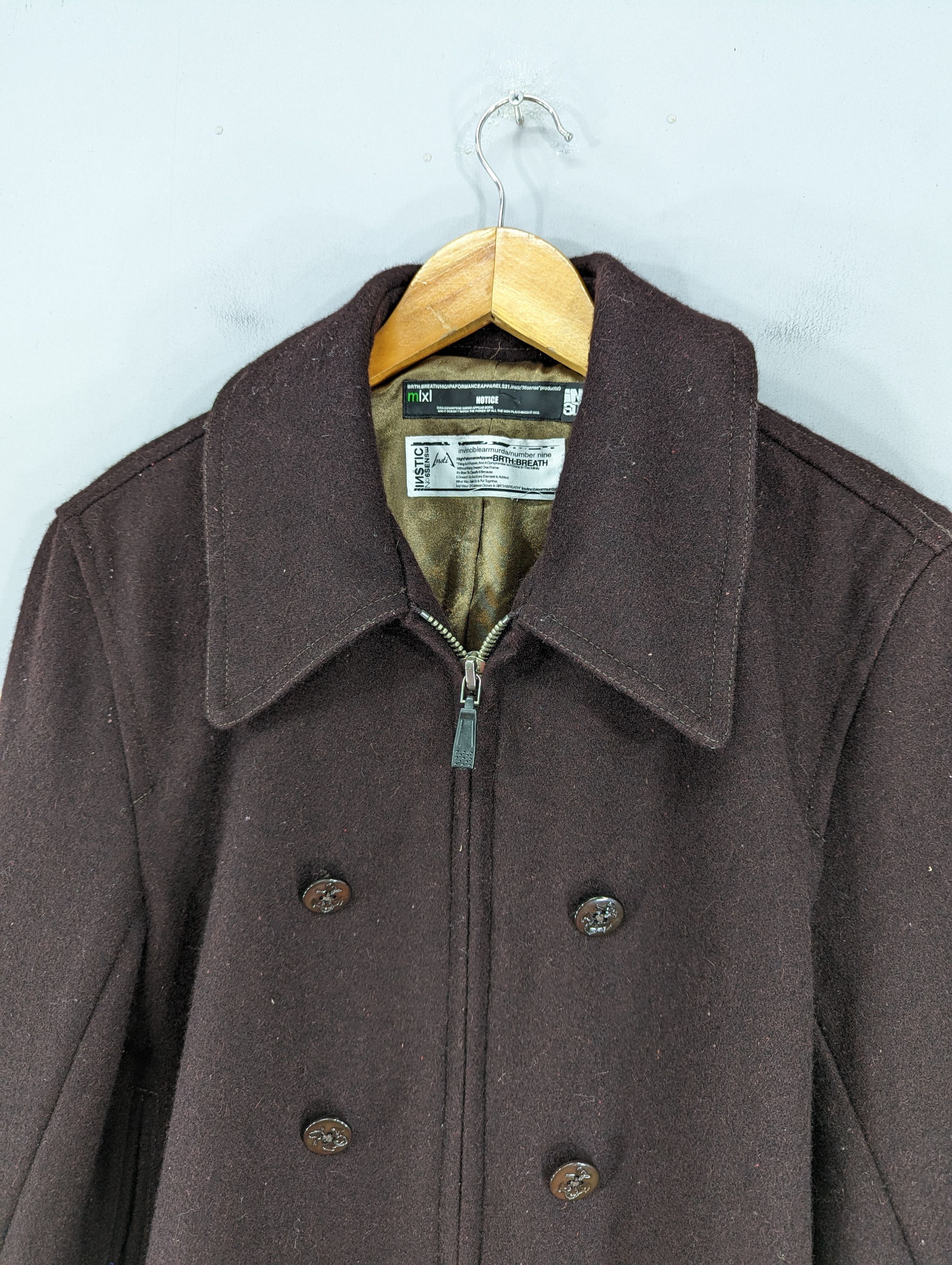 Number (N)ine 🔥RARE🔥BRTH:BREATH/Numbernine Wool Zipper Coat Jacket Size US M / EU 48-50 / 2 - 4 Thumbnail