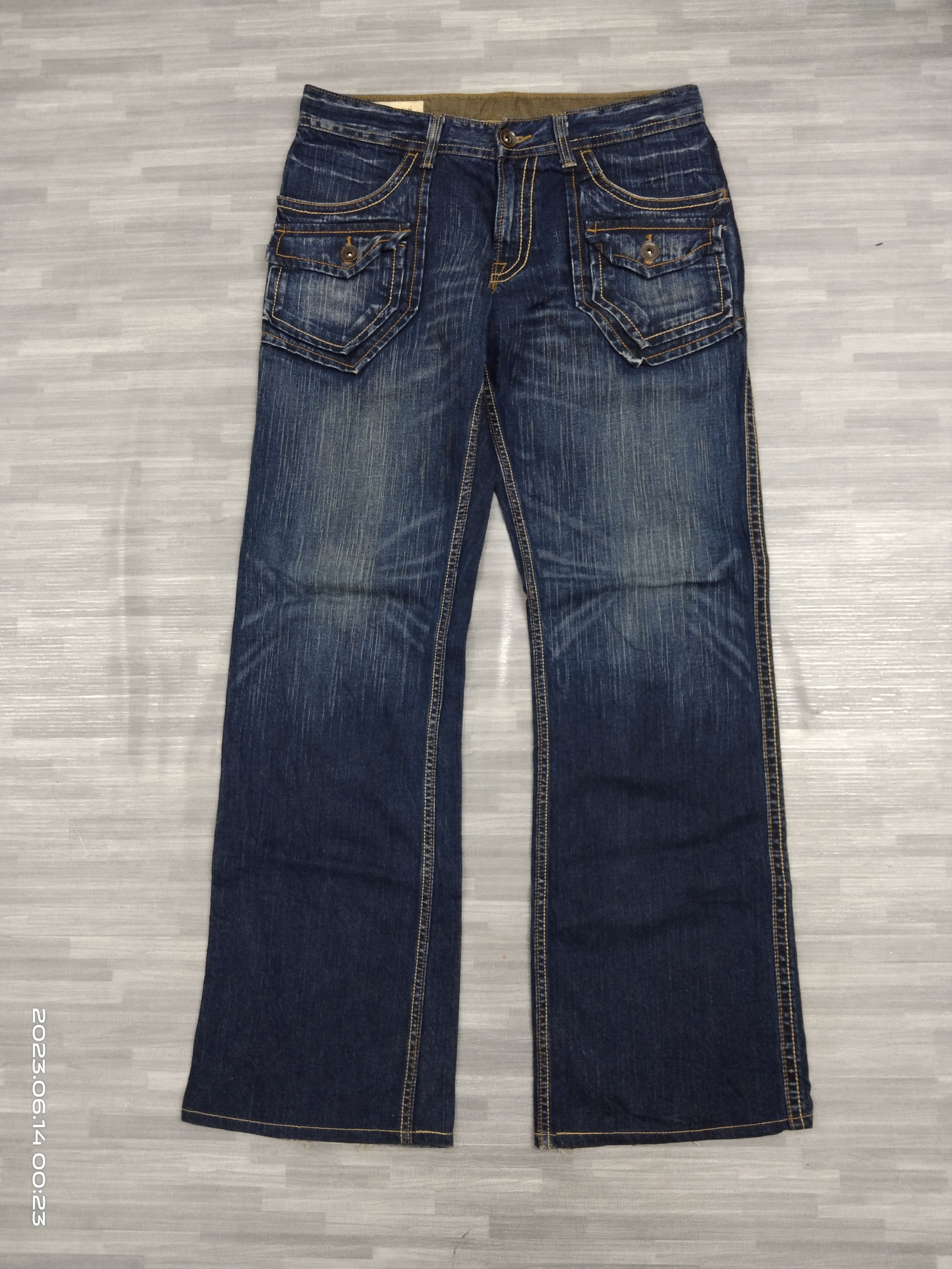 Japanese Brand FLARE BUSHPANTS RUSH HOUR DENIM PANTS Size US 34 / EU 50 - 2 Thumbnail