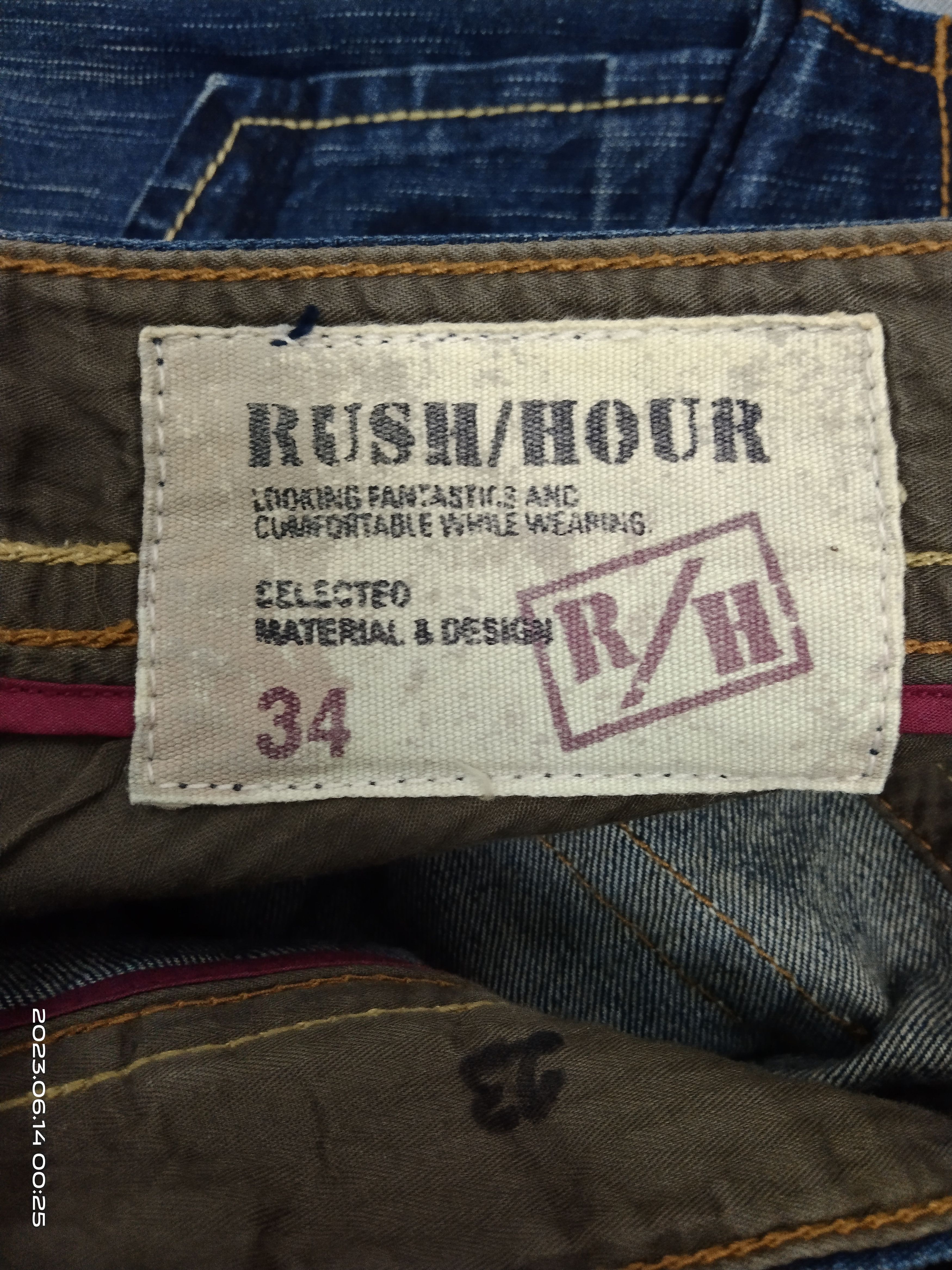 Japanese Brand FLARE BUSHPANTS RUSH HOUR DENIM PANTS Size US 34 / EU 50 - 10 Thumbnail