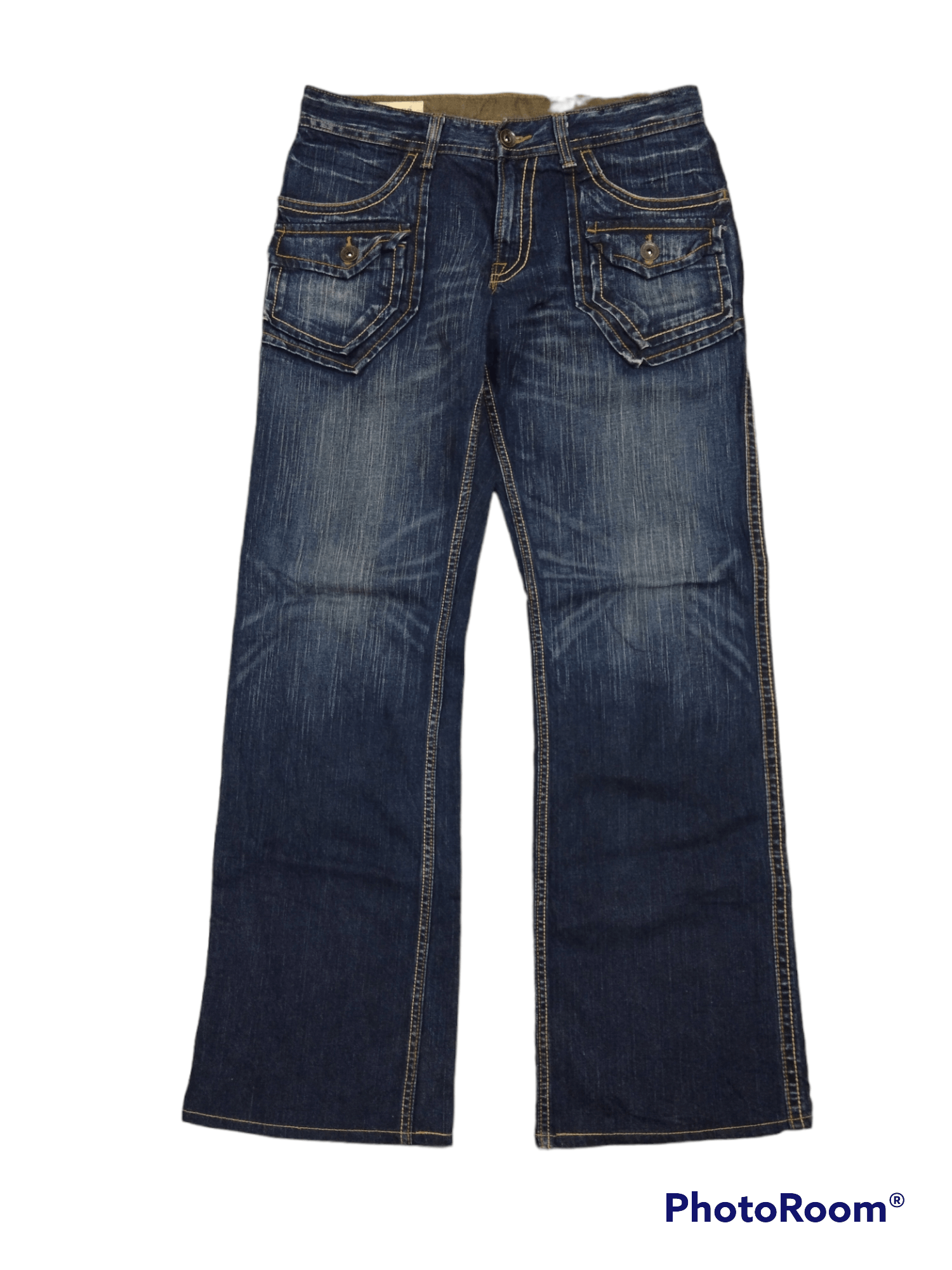 Japanese Brand FLARE BUSHPANTS RUSH HOUR DENIM PANTS Size US 34 / EU 50 - 1 Thumbnail