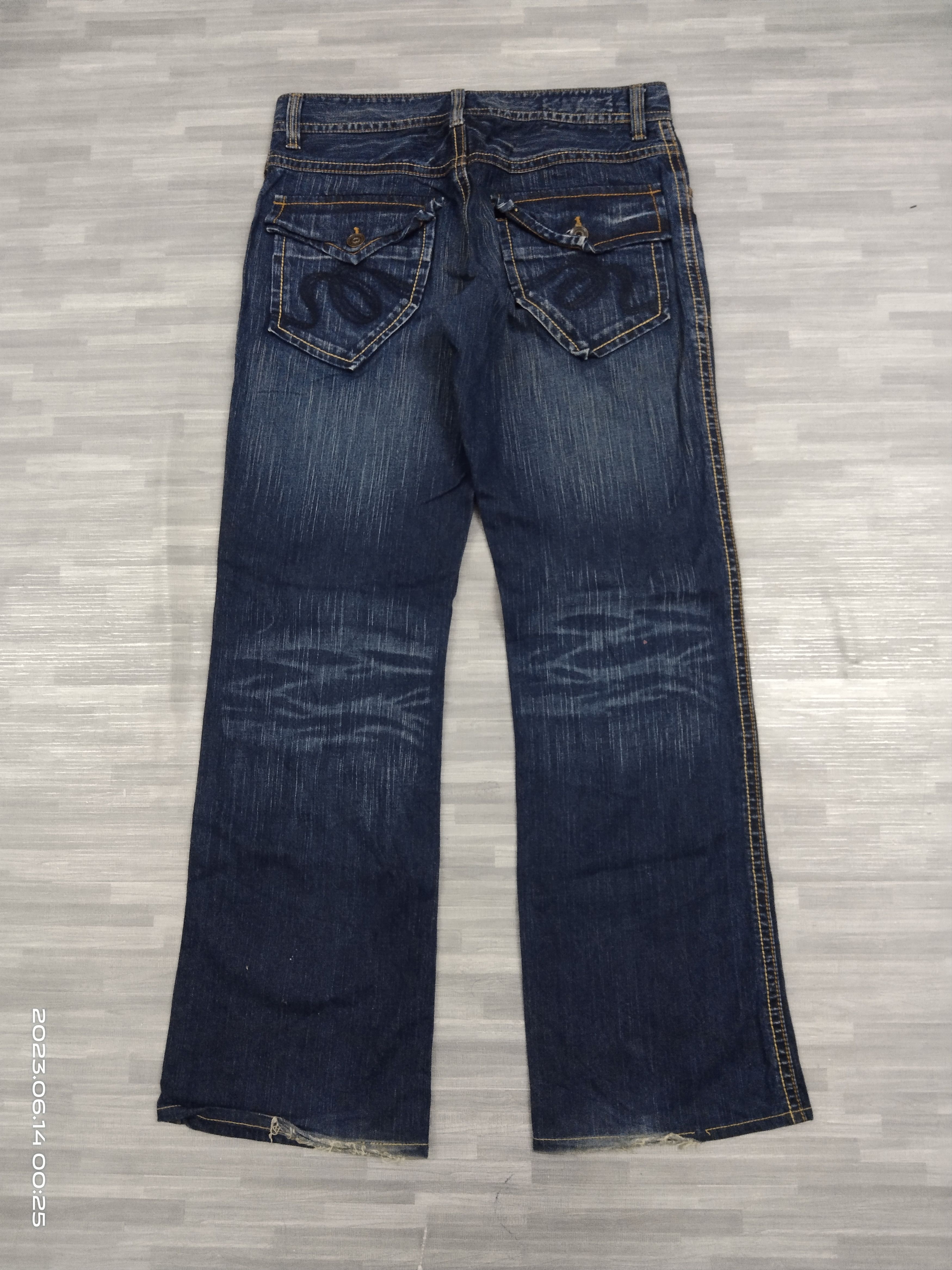 Japanese Brand FLARE BUSHPANTS RUSH HOUR DENIM PANTS Size US 34 / EU 50 - 3 Thumbnail