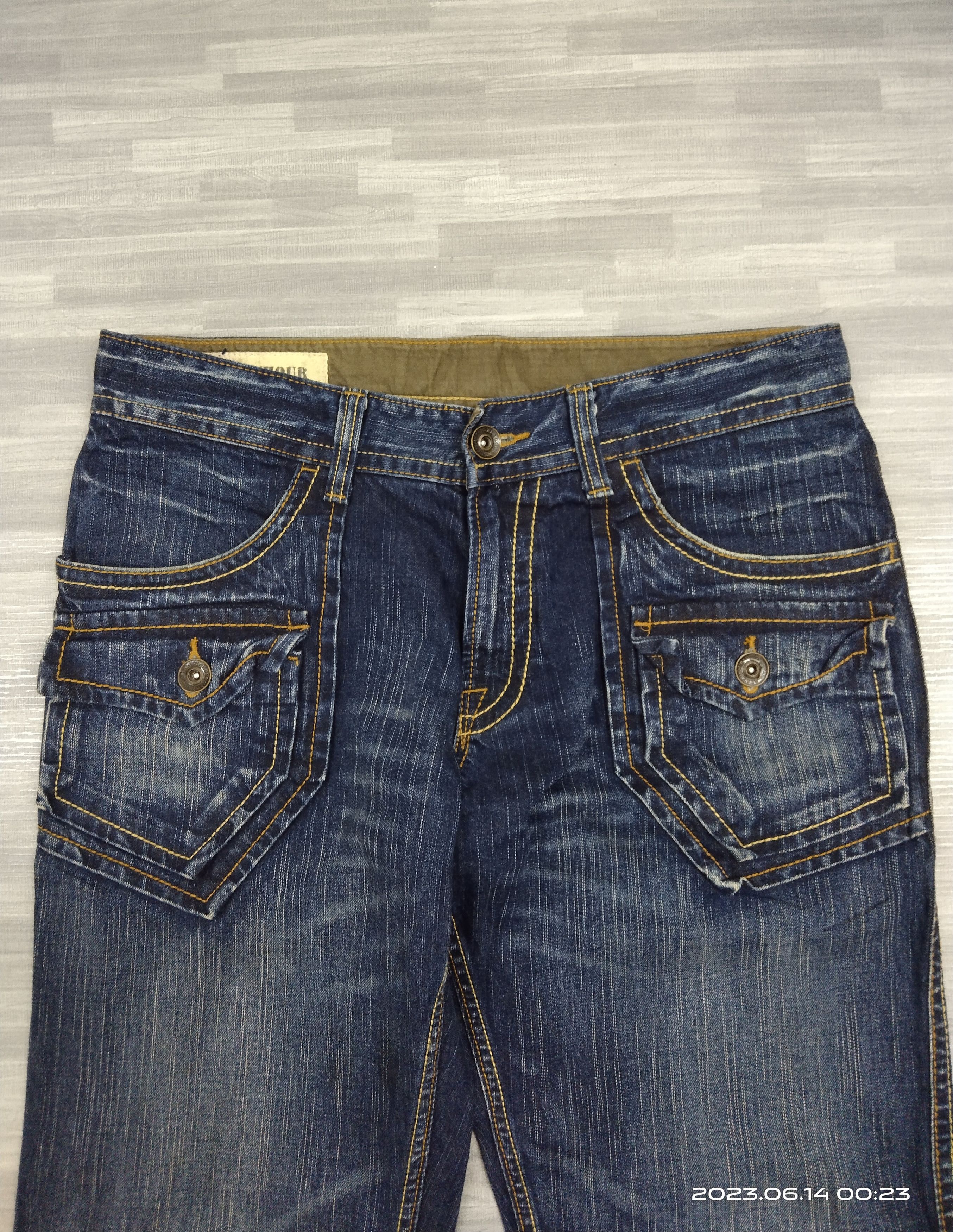 Japanese Brand FLARE BUSHPANTS RUSH HOUR DENIM PANTS Size US 34 / EU 50 - 4 Thumbnail