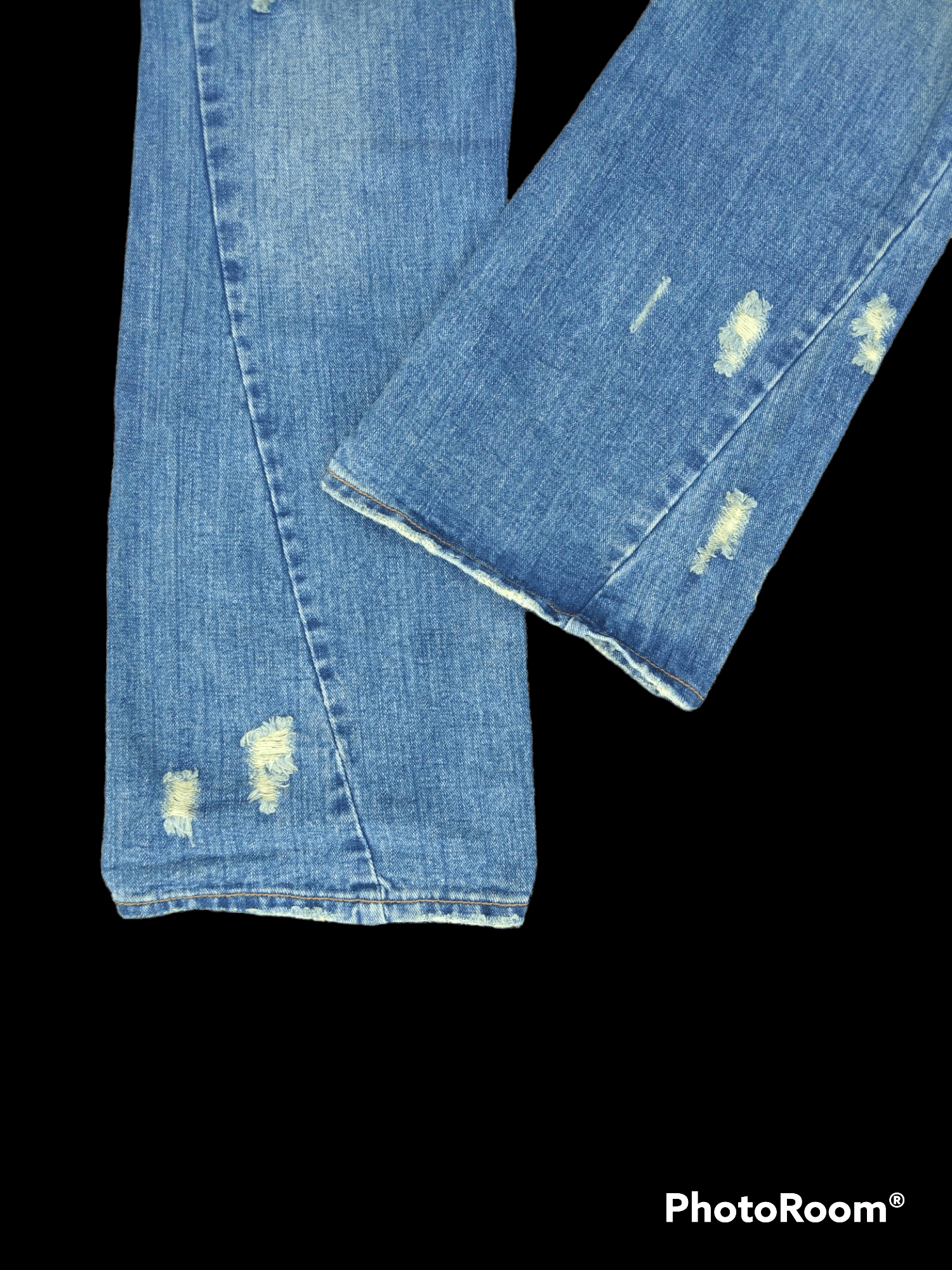 Japanese Brand FLARE TWIST🔥SICK RIPED REAL STREET STYLE DENIM PANTS Size US 31 - 7 Thumbnail