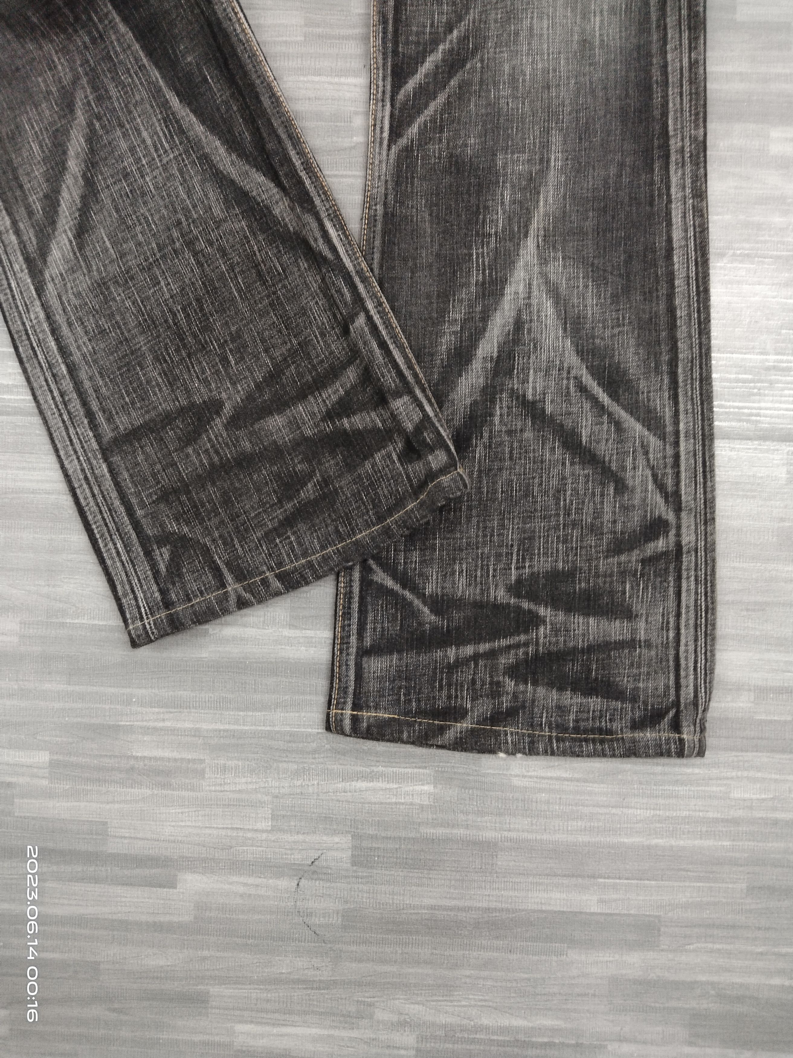 Edwin FLARE WASHED BLACK BLUE TRIP DENIM PANTS Size US 30 / EU 46 - 6 Thumbnail