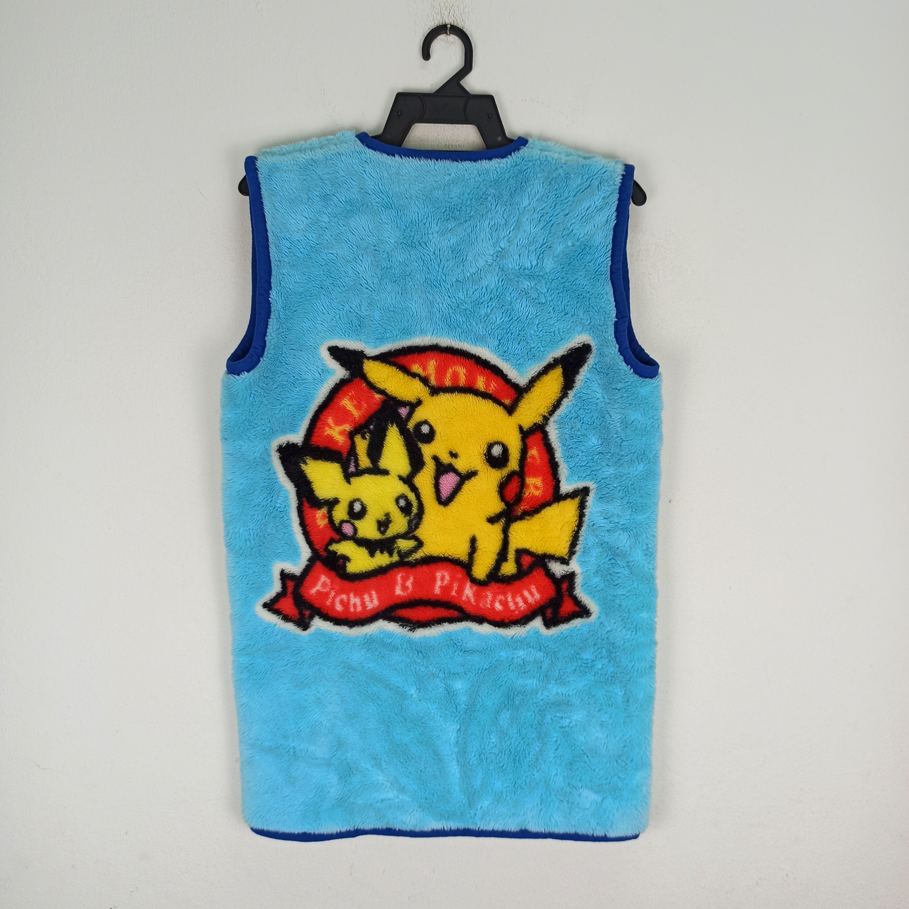 image of Movie x Pokemon Vintage Anime Pokémon Pocket Monster Fleece in Blue, Men's (Size Medium)