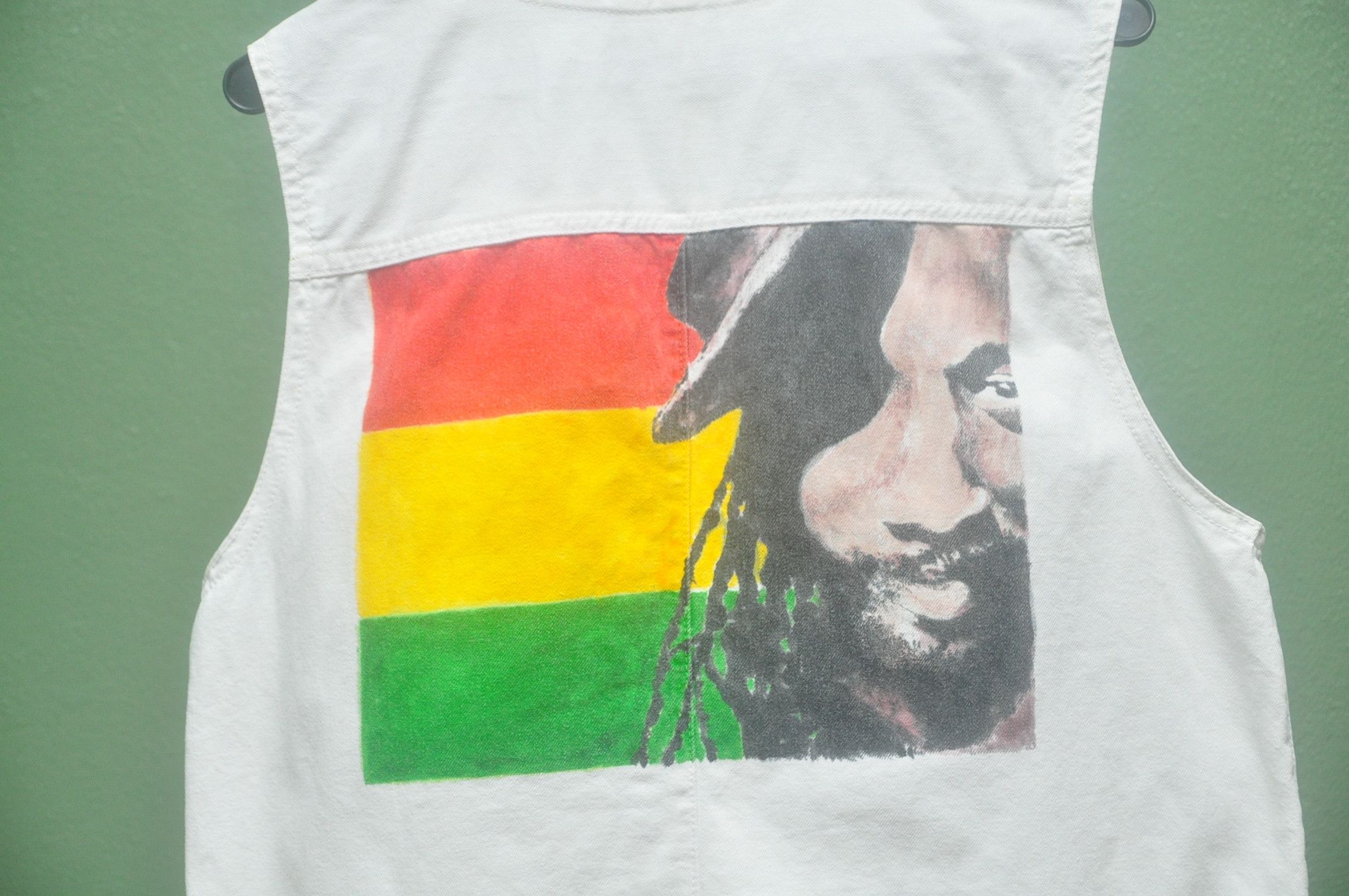 Japanese Brand × Vintage Vintage Rasta Marijuana Custom Vest Designer Fashion Style Size US M / EU 48-50 / 2 - 3 Thumbnail