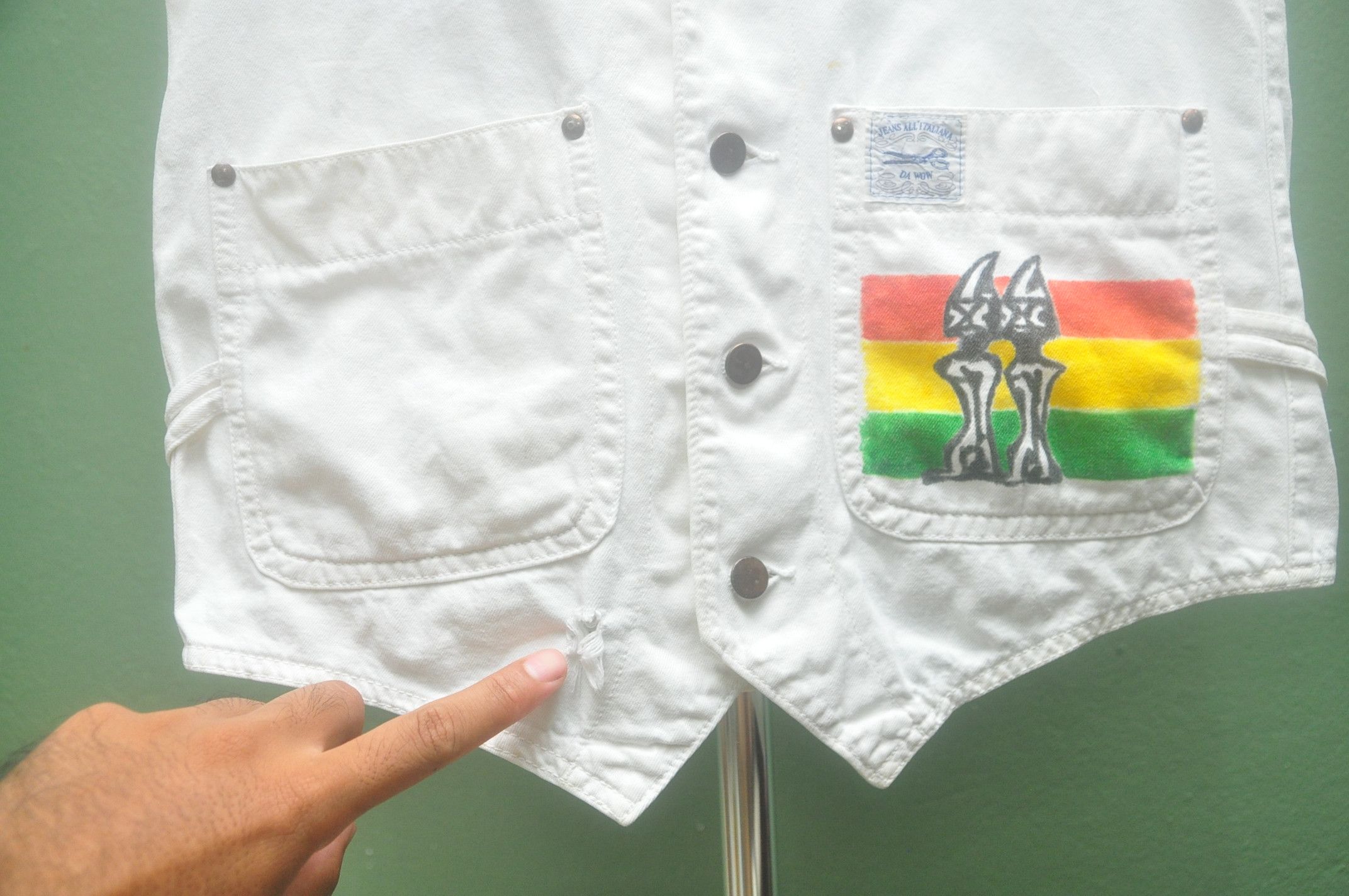 Japanese Brand × Vintage Vintage Rasta Marijuana Custom Vest Designer Fashion Style Size US M / EU 48-50 / 2 - 6 Thumbnail