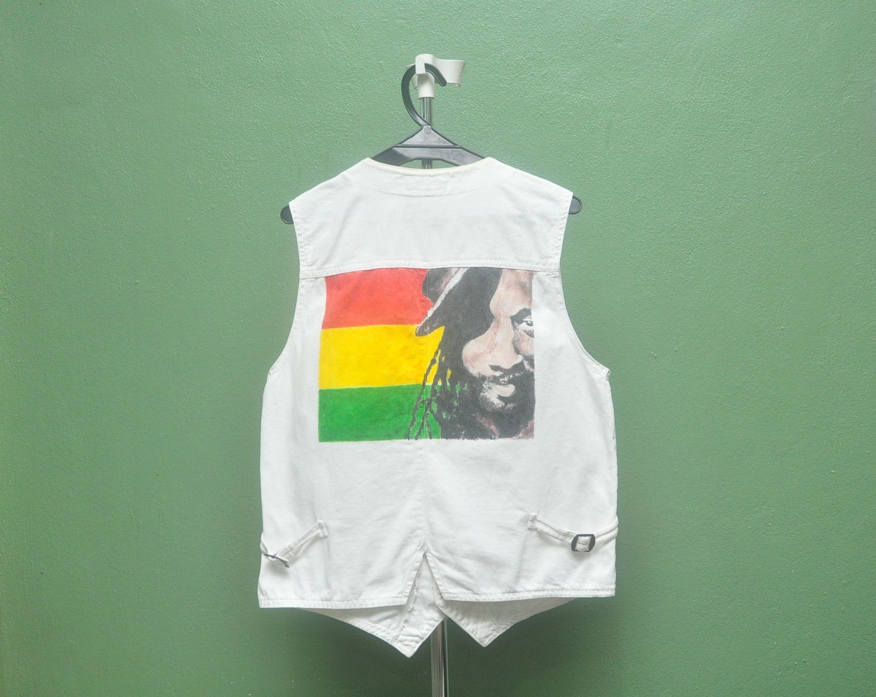 Japanese Brand × Vintage Vintage Rasta Marijuana Custom Vest Designer Fashion Style Size US M / EU 48-50 / 2 - 1 Thumbnail