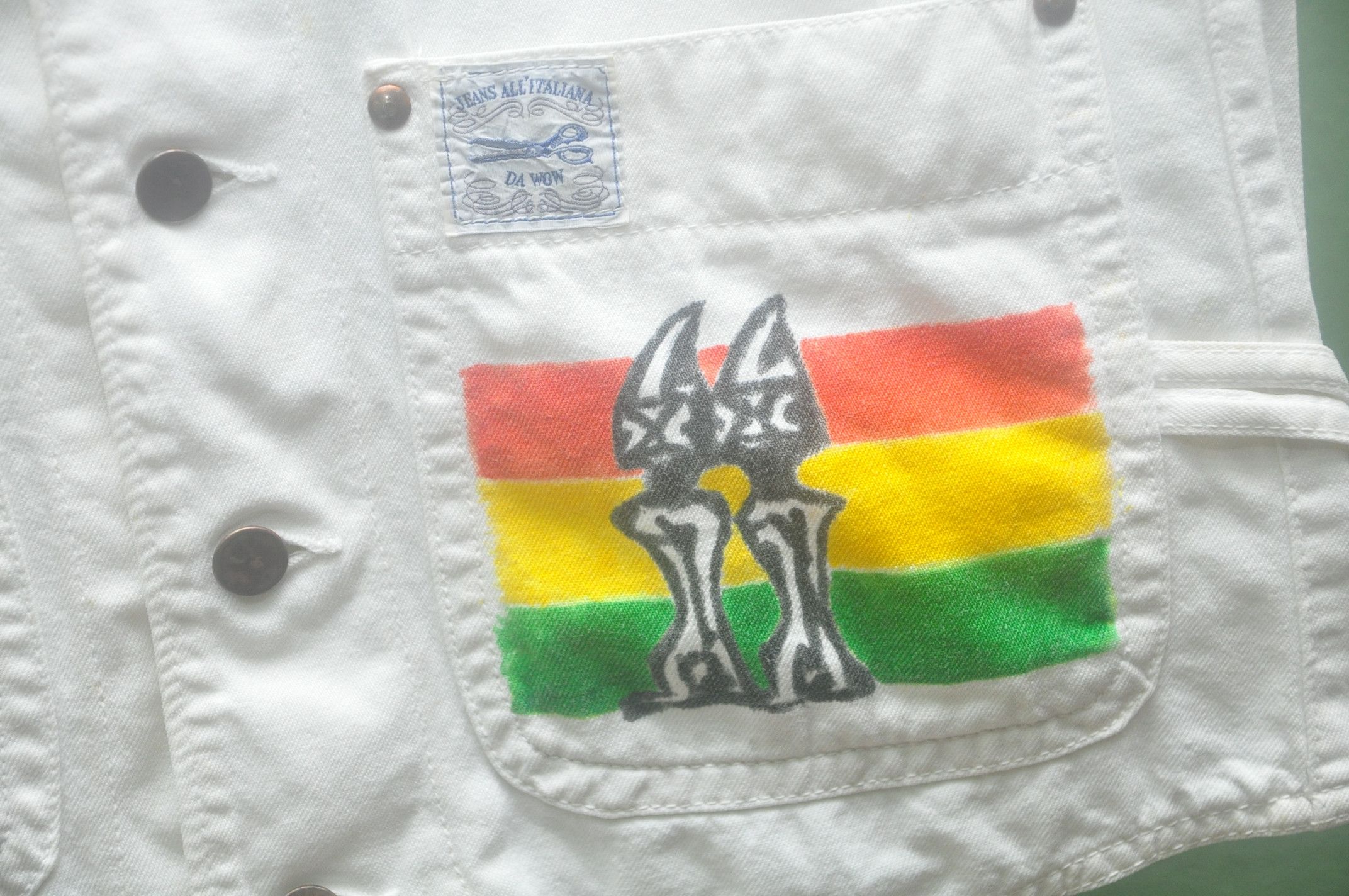 Japanese Brand × Vintage Vintage Rasta Marijuana Custom Vest Designer Fashion Style Size US M / EU 48-50 / 2 - 5 Thumbnail