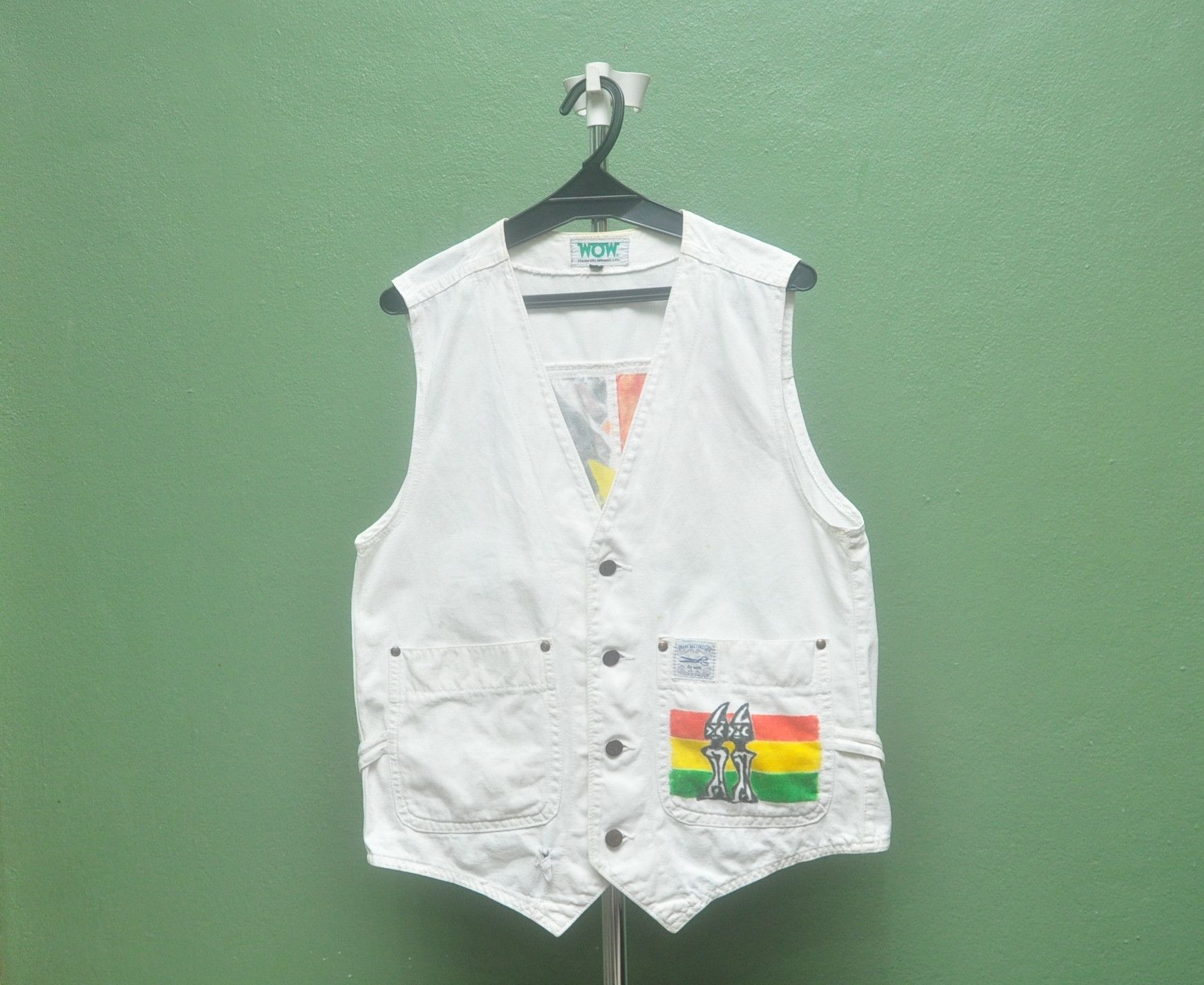 Japanese Brand × Vintage Vintage Rasta Marijuana Custom Vest Designer Fashion Style Size US M / EU 48-50 / 2 - 2 Thumbnail