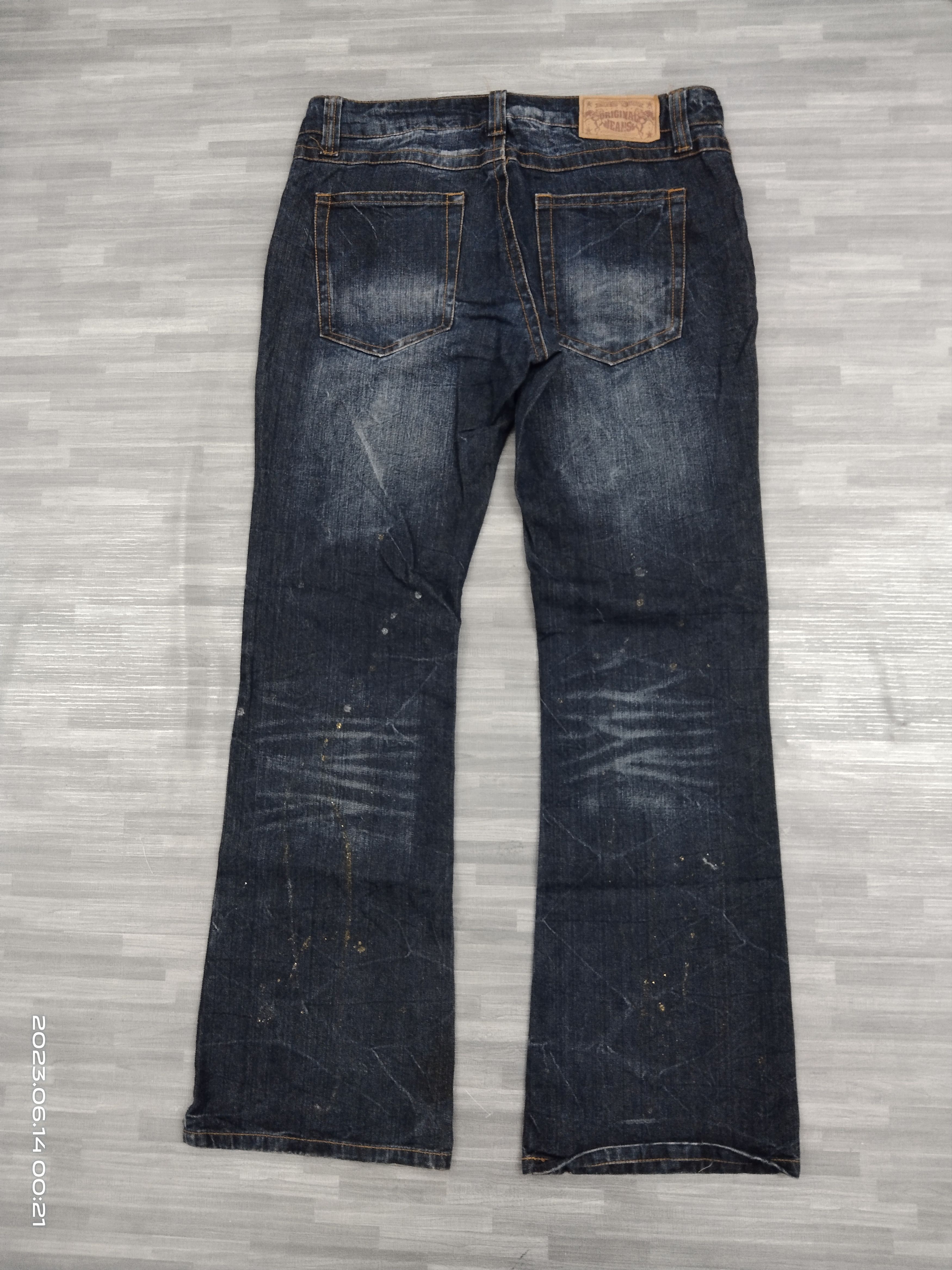 Japanese Brand FLARE SPLATTER SICK RIPED ORIGINAL JEANS Size US 33 - 3 Thumbnail