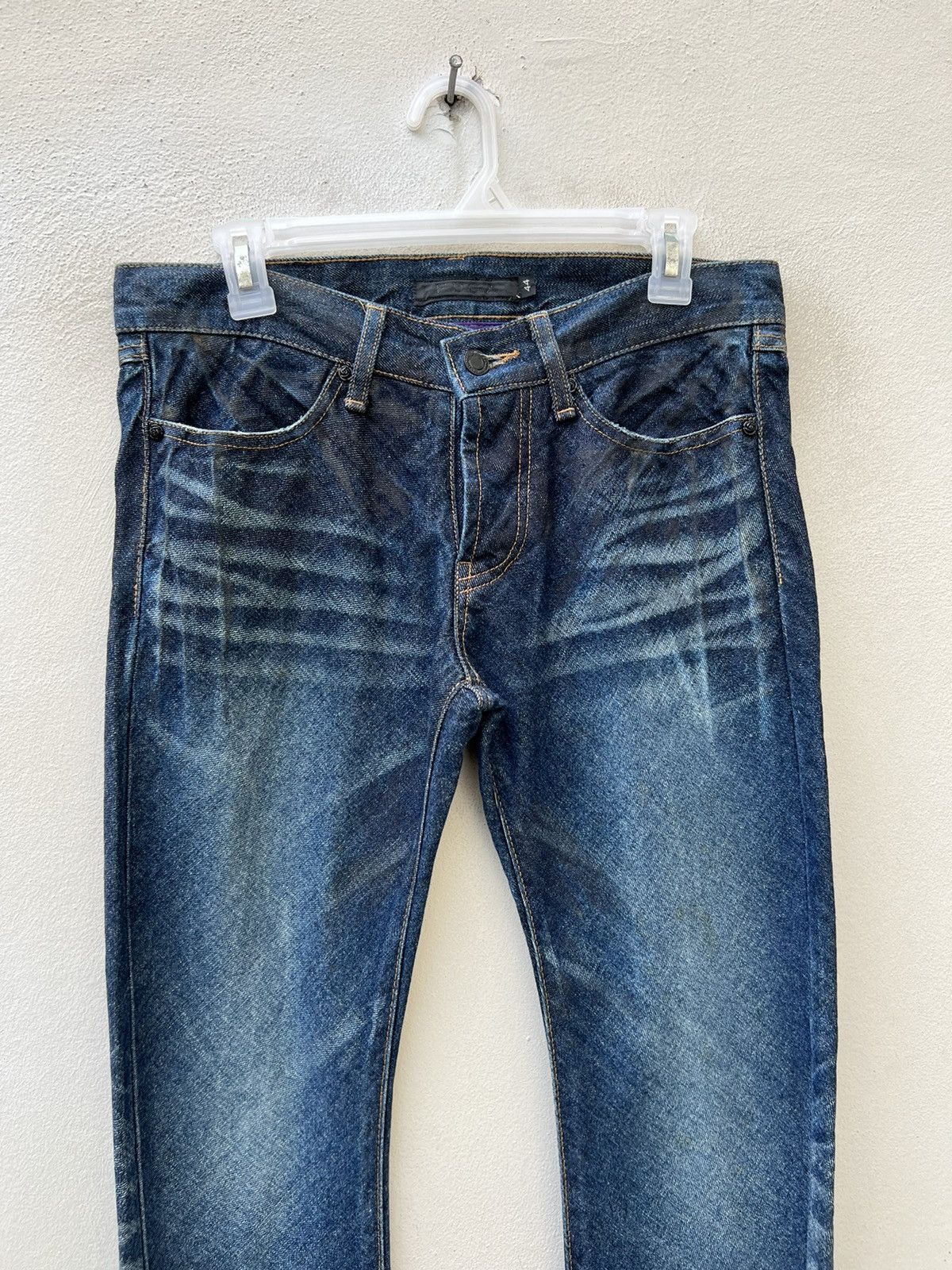 Vintage Vintage FUGA Japan Wax Blue Denim Curve Leg Flare Jeans Size US 29 - 8 Thumbnail