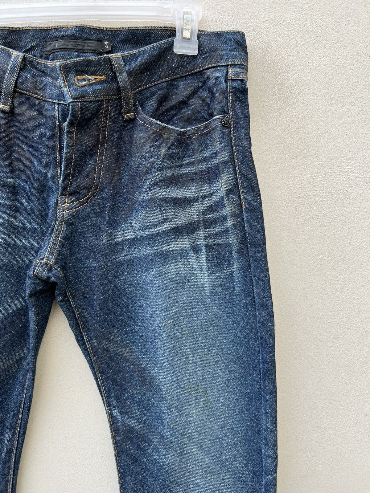 Vintage Vintage FUGA Japan Wax Blue Denim Curve Leg Flare Jeans Size US 29 - 12 Thumbnail