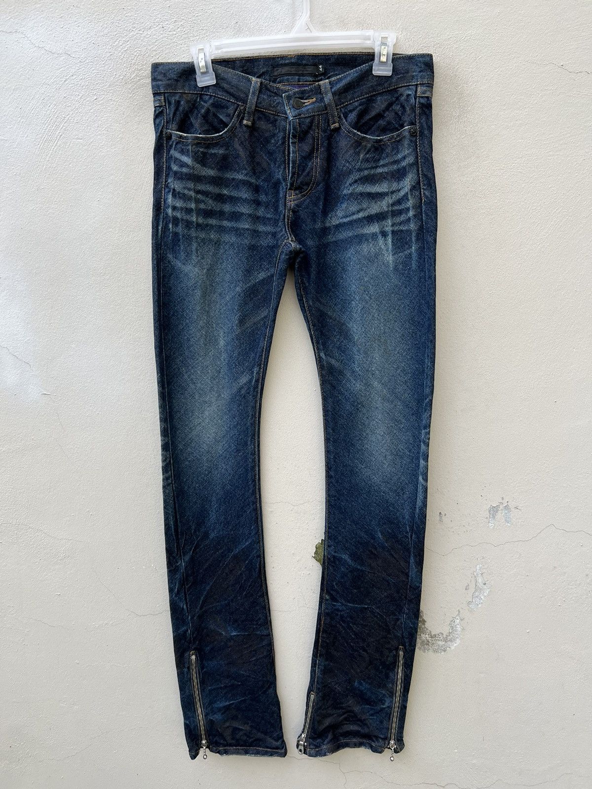 Vintage Vintage FUGA Japan Wax Blue Denim Curve Leg Flare Jeans Size US 29 - 7 Thumbnail