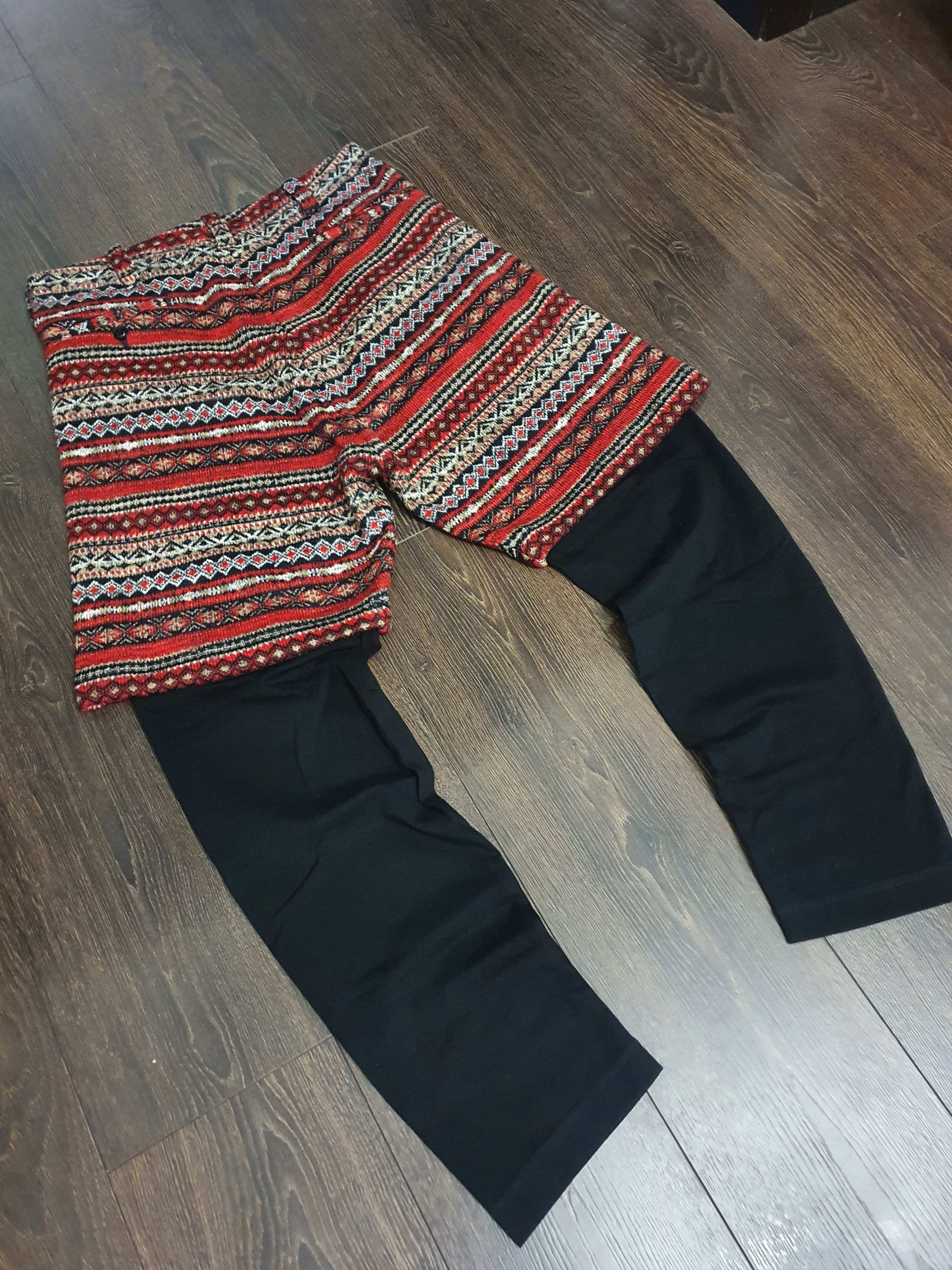 Vintage × Yohji Yamamoto A/W02 Yohji Yamamoto Syte Nordic Tweed jacquard Short/Pants Size US 31 - 7 Thumbnail