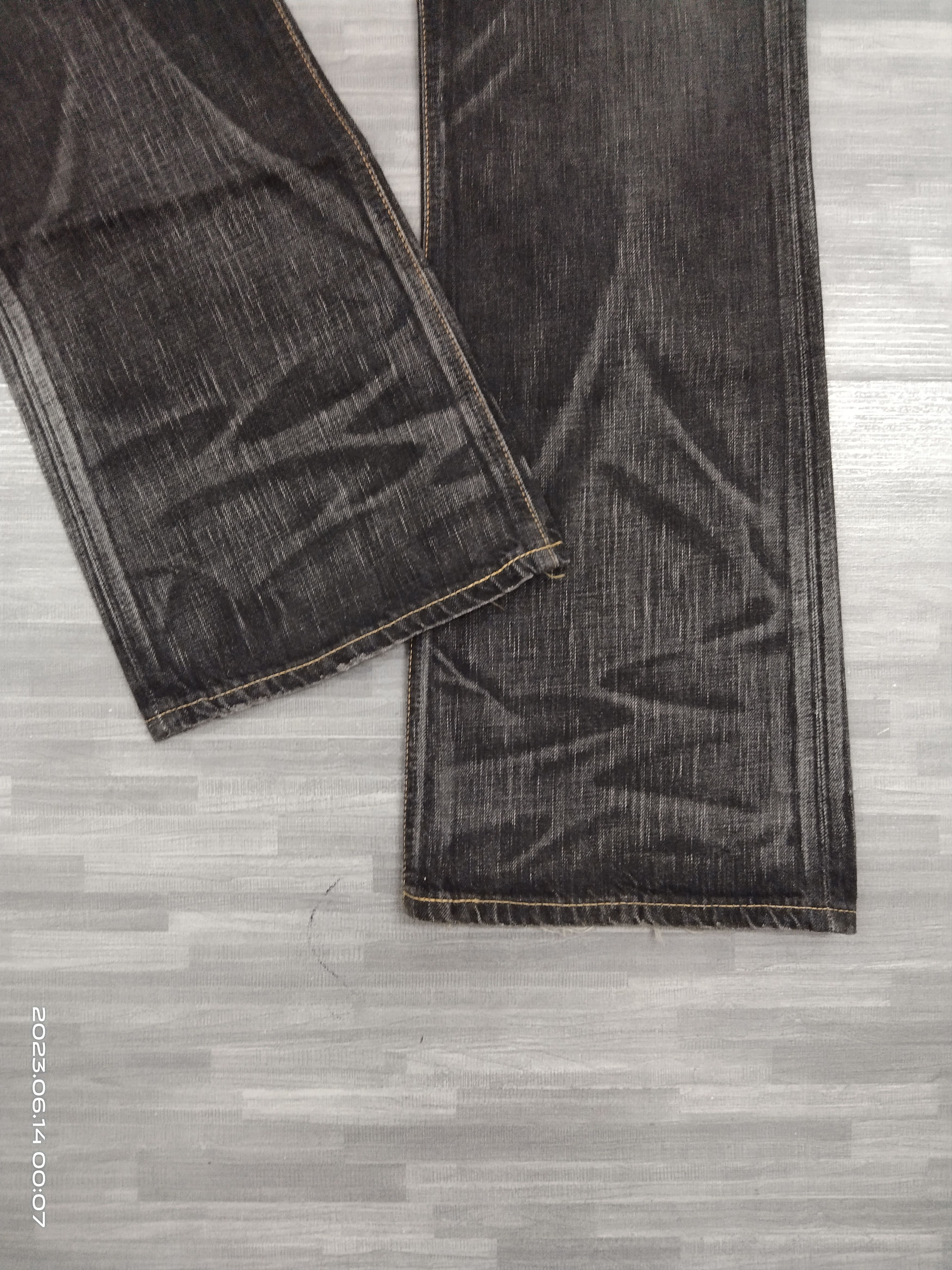 Edwin FLARE WASHED BLACK BLUE TRIP DENIM PANTS Size US 31 - 6 Thumbnail