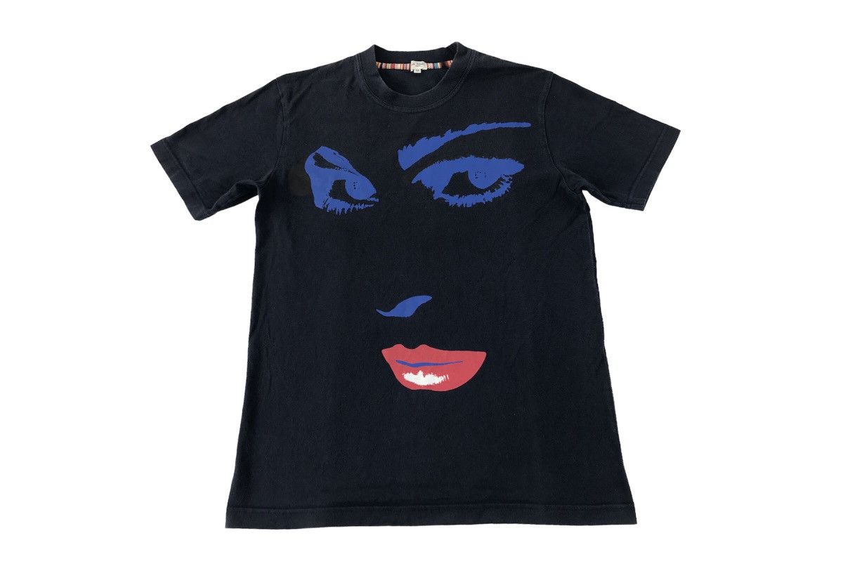 Paul Smith × Vintage Paul Smith London Big Face Lips Printed Tee Size US S / EU 44-46 / 1 - 1 Thumbnail
