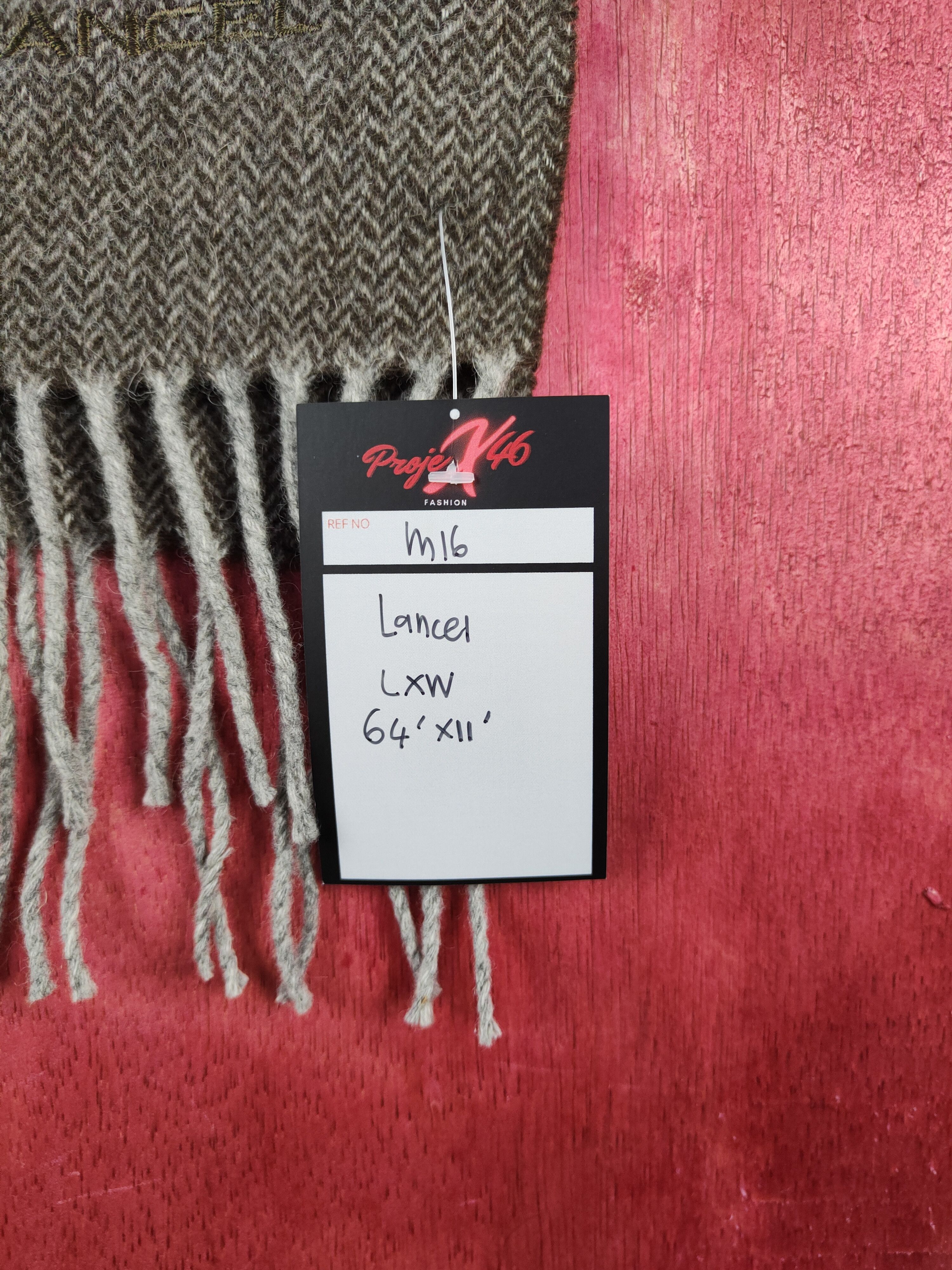 Japanese Brand Lancel Lana Wool Muffler Scarves #m16 Size ONE SIZE - 7 Thumbnail