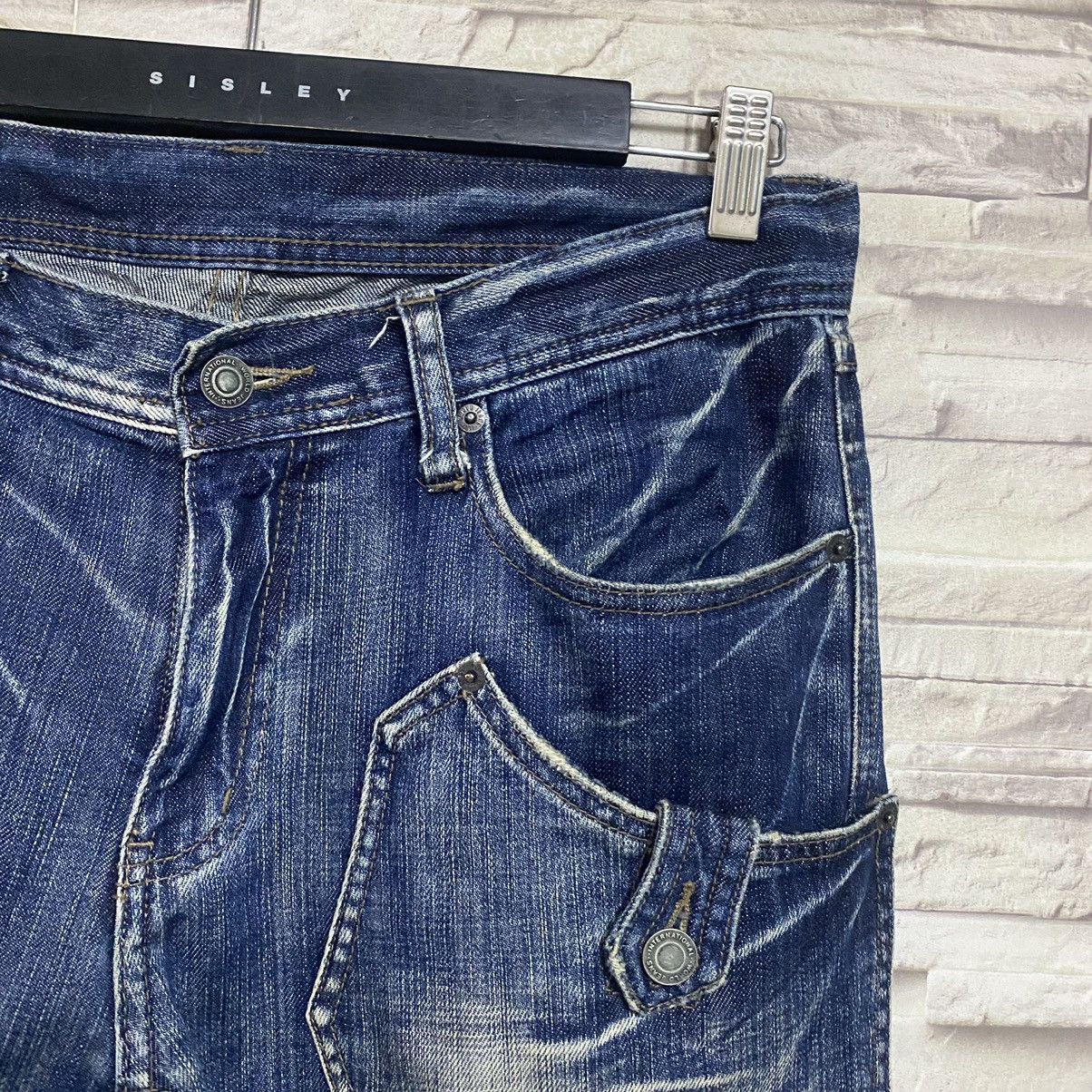 Japanese Brand DIFFERENCE RUPERT Denim Cargo Flare Pants Size US 32 / EU 48 - 8 Thumbnail