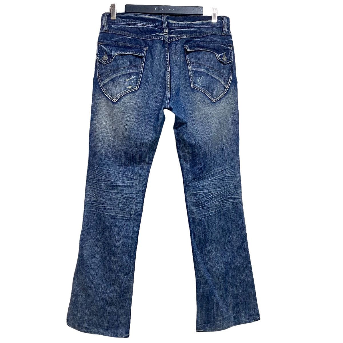 Japanese Brand DIFFERENCE RUPERT Denim Cargo Flare Pants Size US 32 / EU 48 - 2 Thumbnail