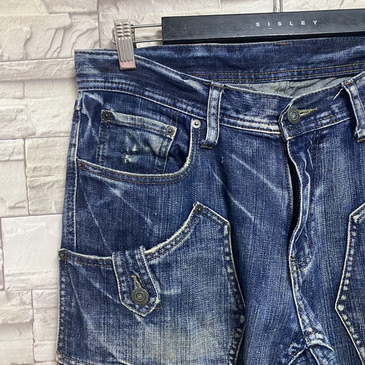 Japanese Brand DIFFERENCE RUPERT Denim Cargo Flare Pants Size US 32 / EU 48 - 7 Thumbnail