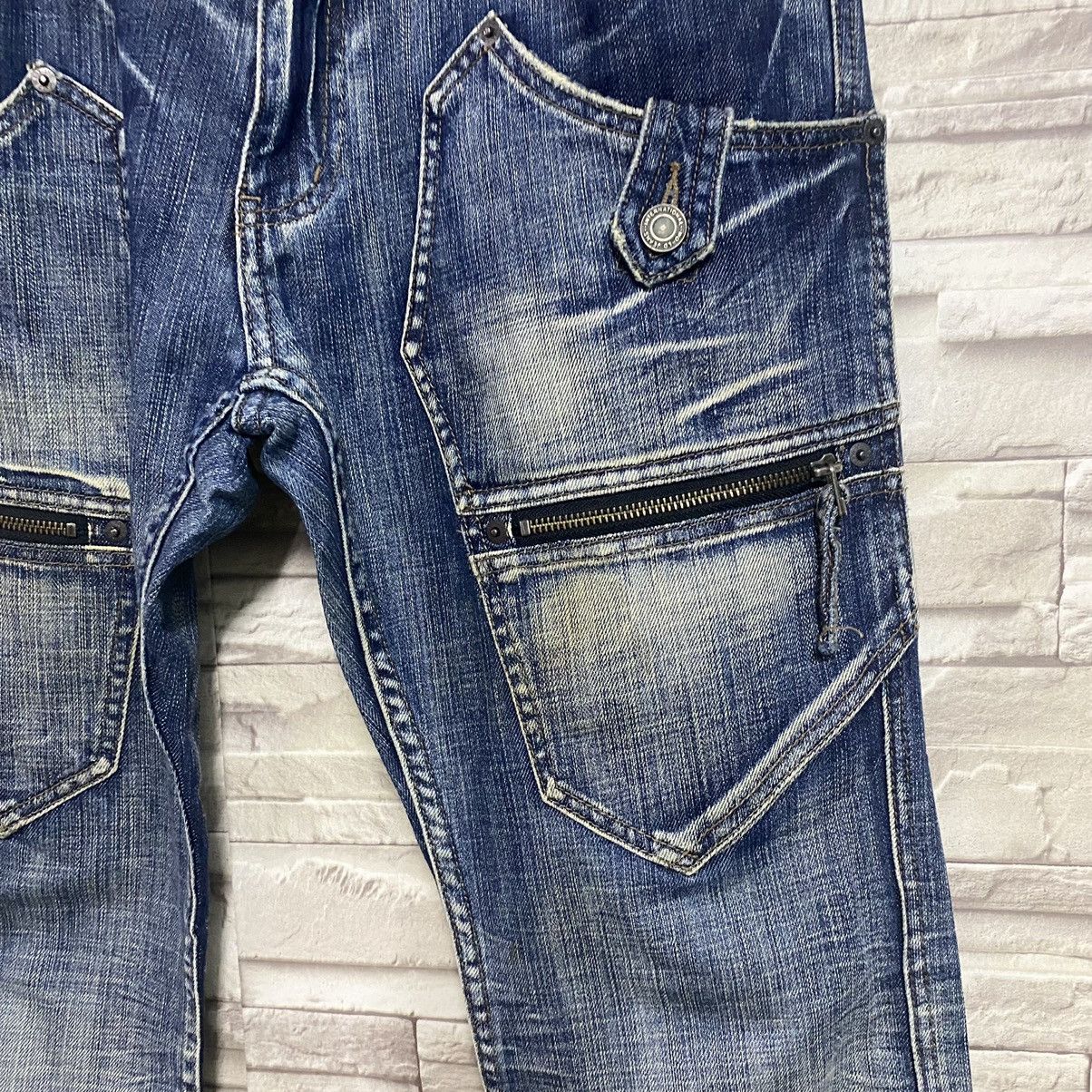 Japanese Brand DIFFERENCE RUPERT Denim Cargo Flare Pants Size US 32 / EU 48 - 10 Thumbnail
