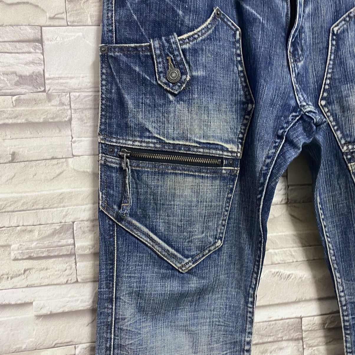 Japanese Brand DIFFERENCE RUPERT Denim Cargo Flare Pants Size US 32 / EU 48 - 9 Thumbnail