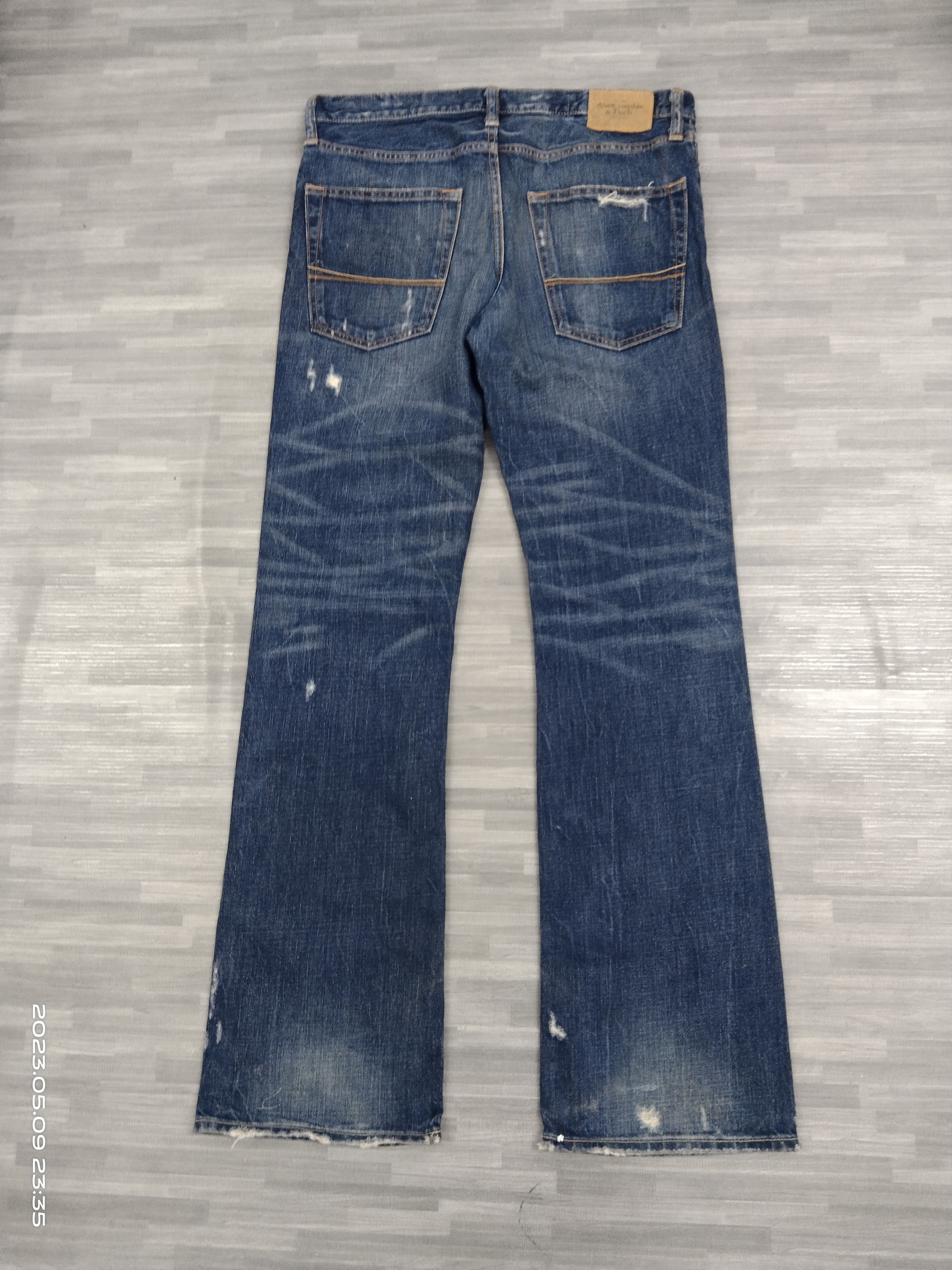 Abercrombie & Fitch FLARE🔥SICK ABERCROMBIE DENIM PANTS Size US 33 - 3 Thumbnail