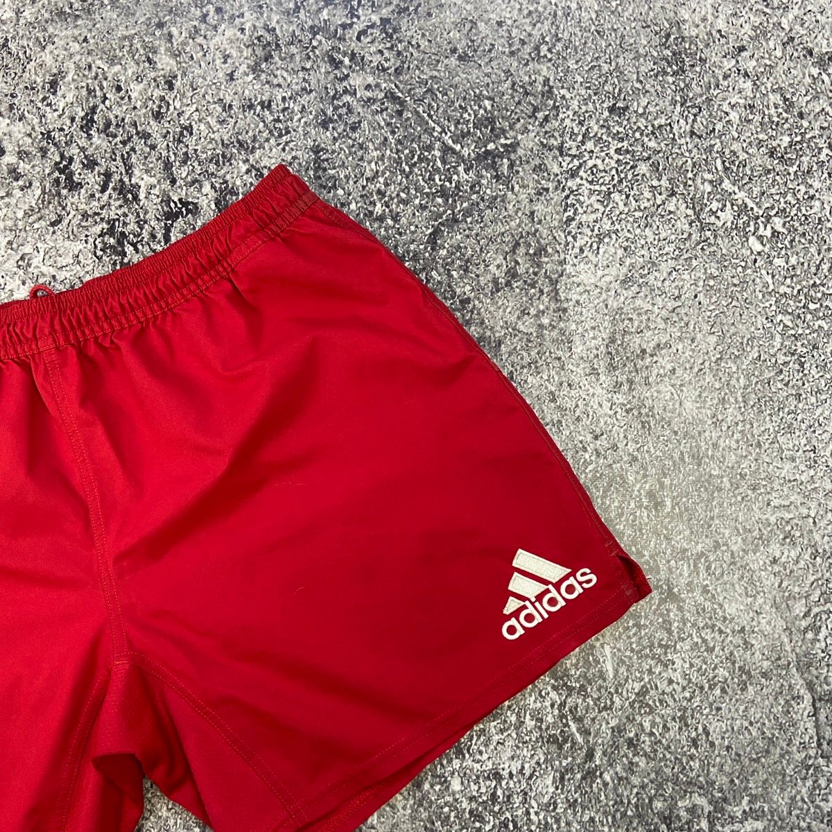 Adidas Man Shorts Adidas Vintage Red White Striped Mini Logo Y2k Size US 40 / EU 56 - 4 Thumbnail