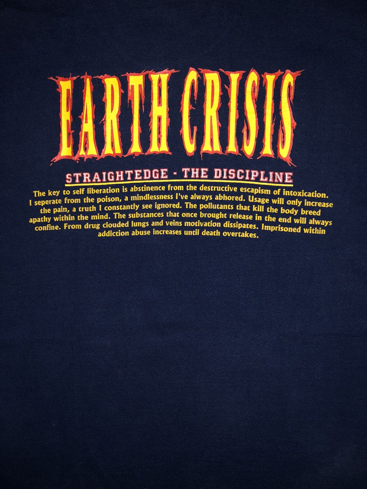 Band Tees × Vintage Vintage Earth Crisis 1995 The Disciplines Victory Records Size US XL / EU 56 / 4 - 7 Thumbnail