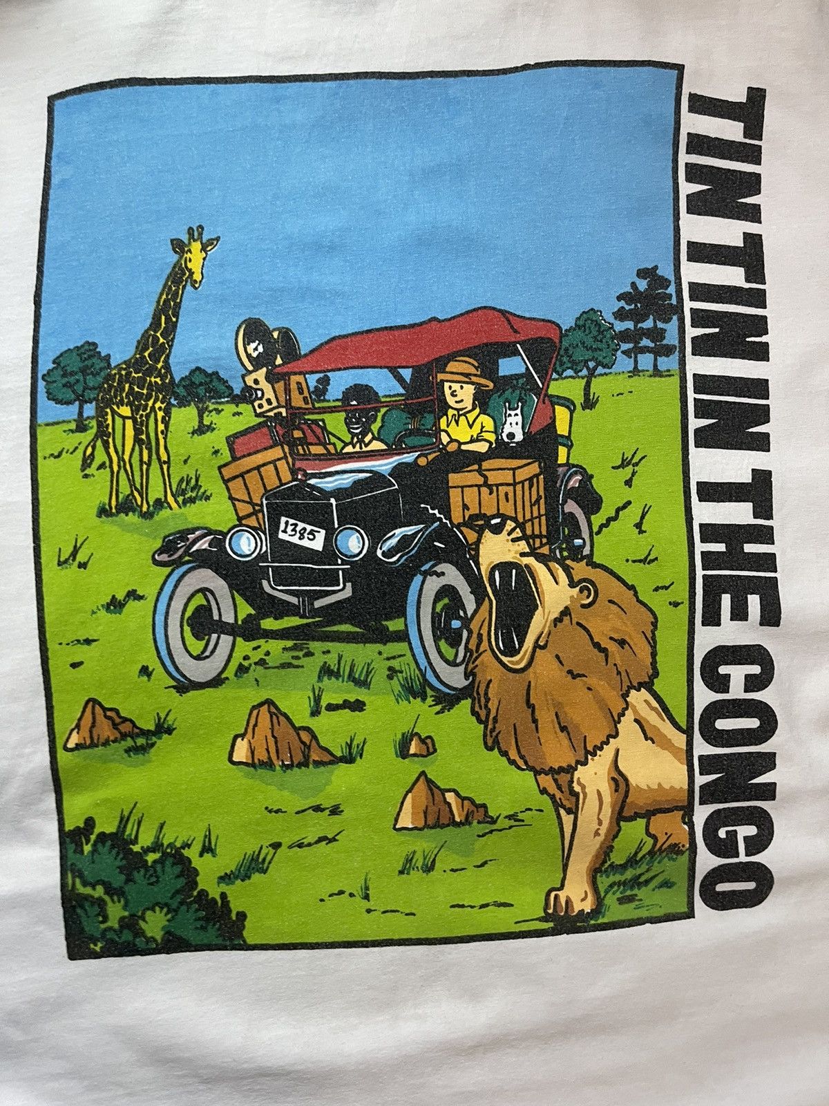 Band Tees × Cartoon Network × Vintage The Adventure of TinTin 90s vintage Shark Attack t-shirt Size US XL / EU 56 / 4 - 2 Thumbnail