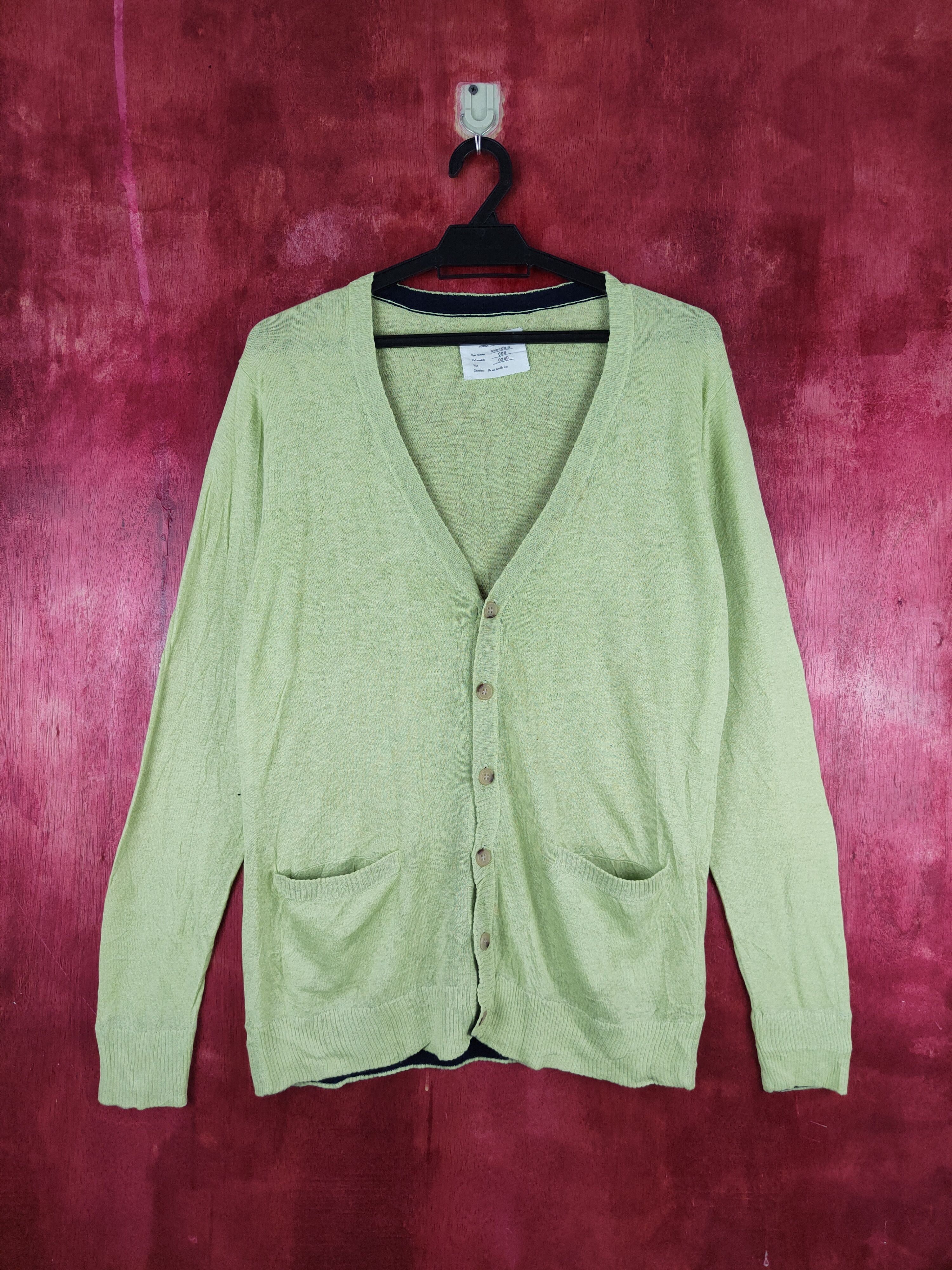 Japanese Brand Urban Research Apple Green Cardigan Knitwear thin #S884 Size M / US 6-8 / IT 42-44 - 1 Thumbnail