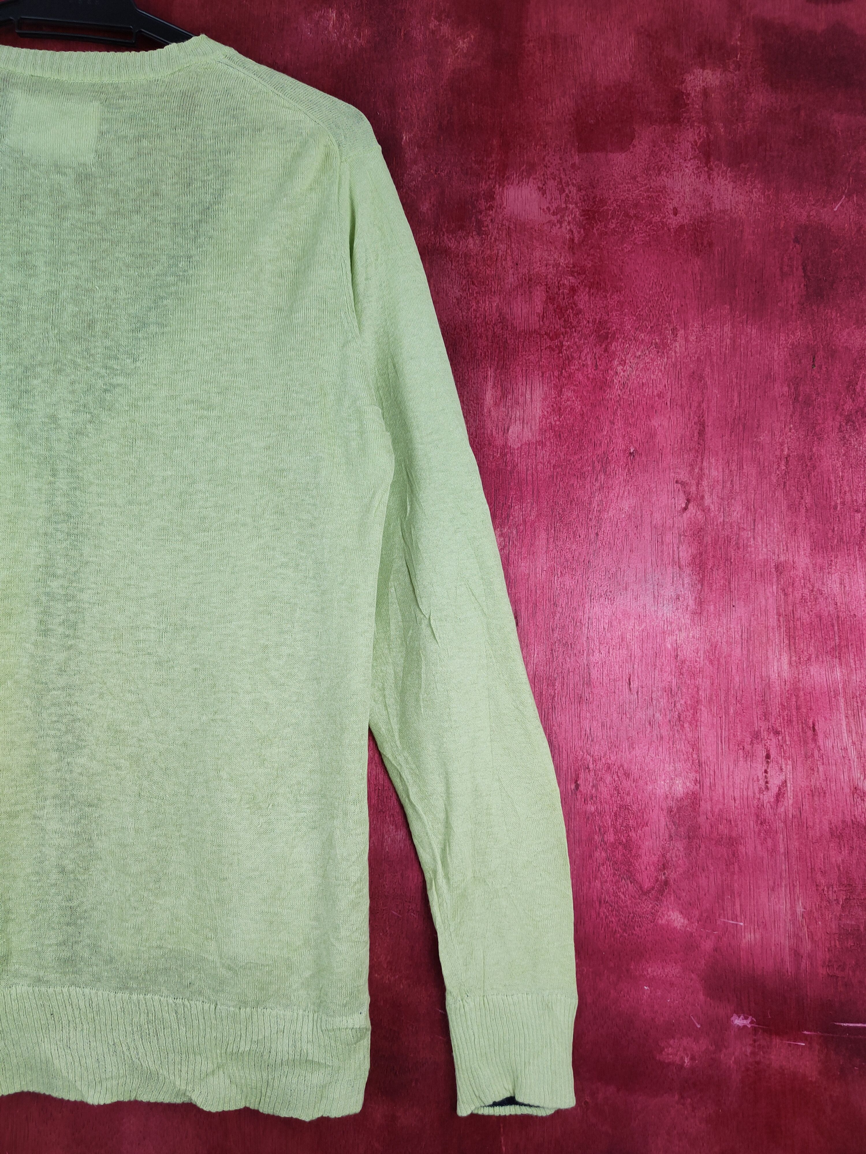 Japanese Brand Urban Research Apple Green Cardigan Knitwear thin #S884 Size M / US 6-8 / IT 42-44 - 9 Thumbnail