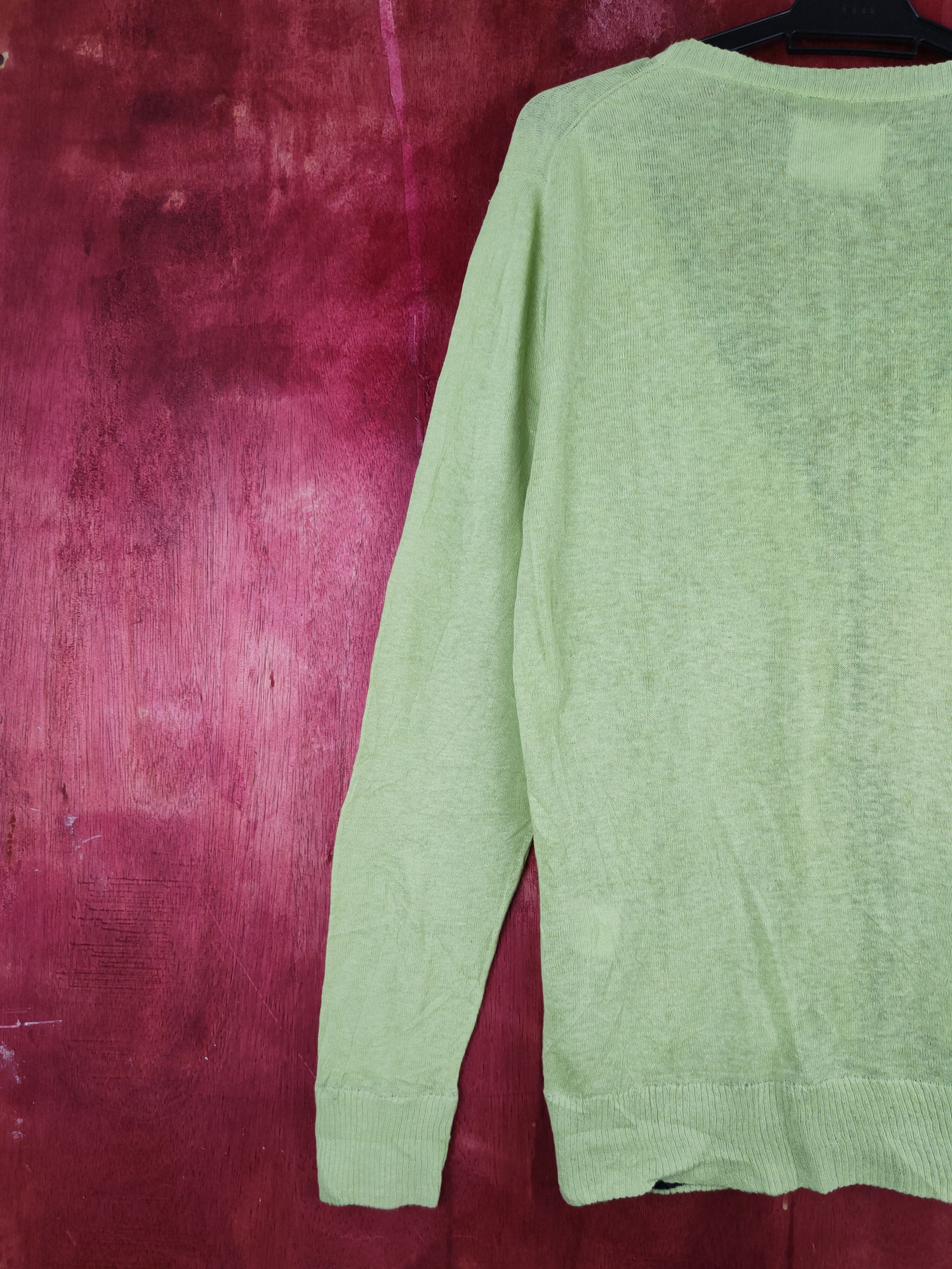Japanese Brand Urban Research Apple Green Cardigan Knitwear thin #S884 Size M / US 6-8 / IT 42-44 - 8 Thumbnail