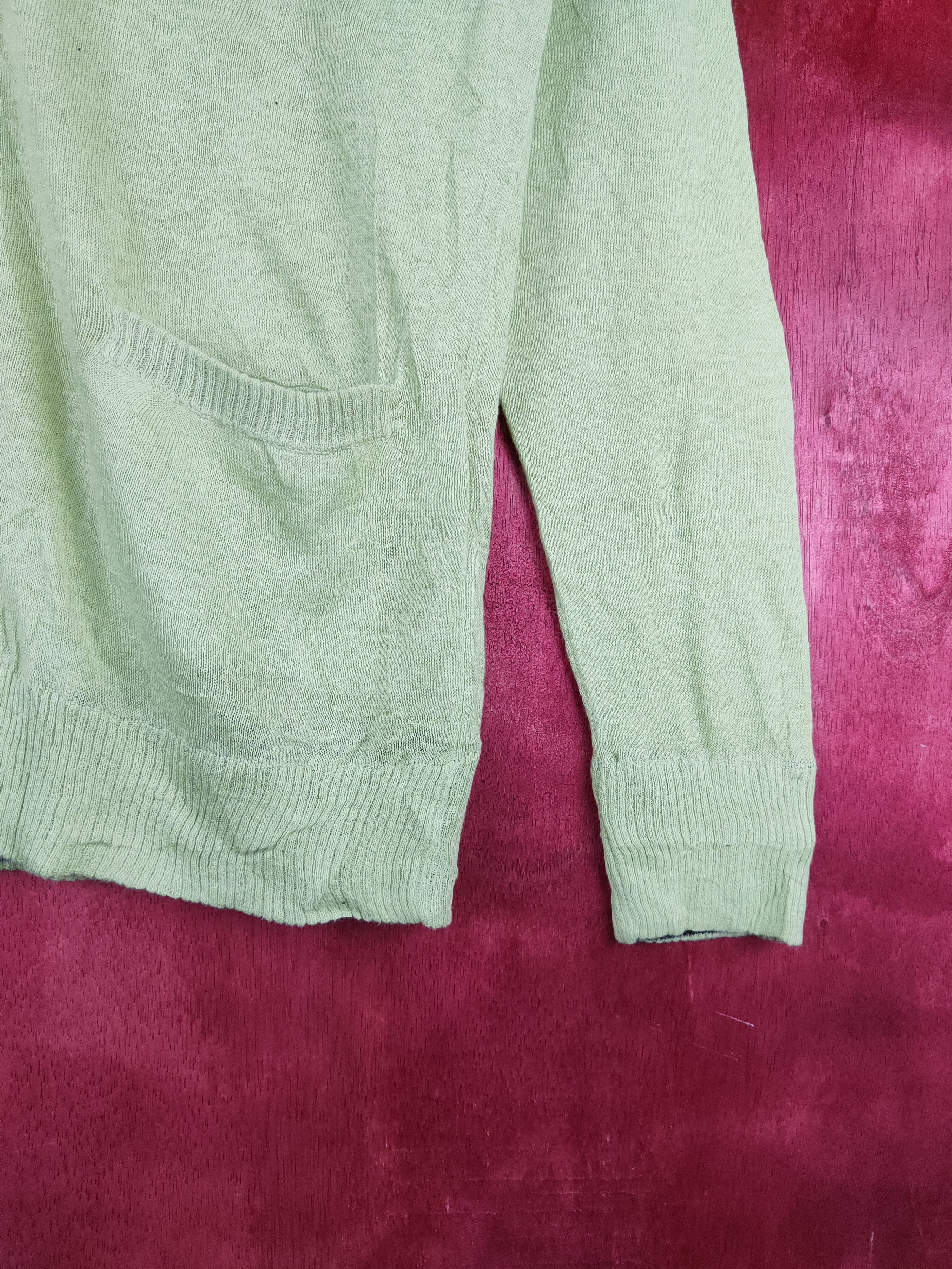 Japanese Brand Urban Research Apple Green Cardigan Knitwear thin #S884 Size M / US 6-8 / IT 42-44 - 6 Thumbnail