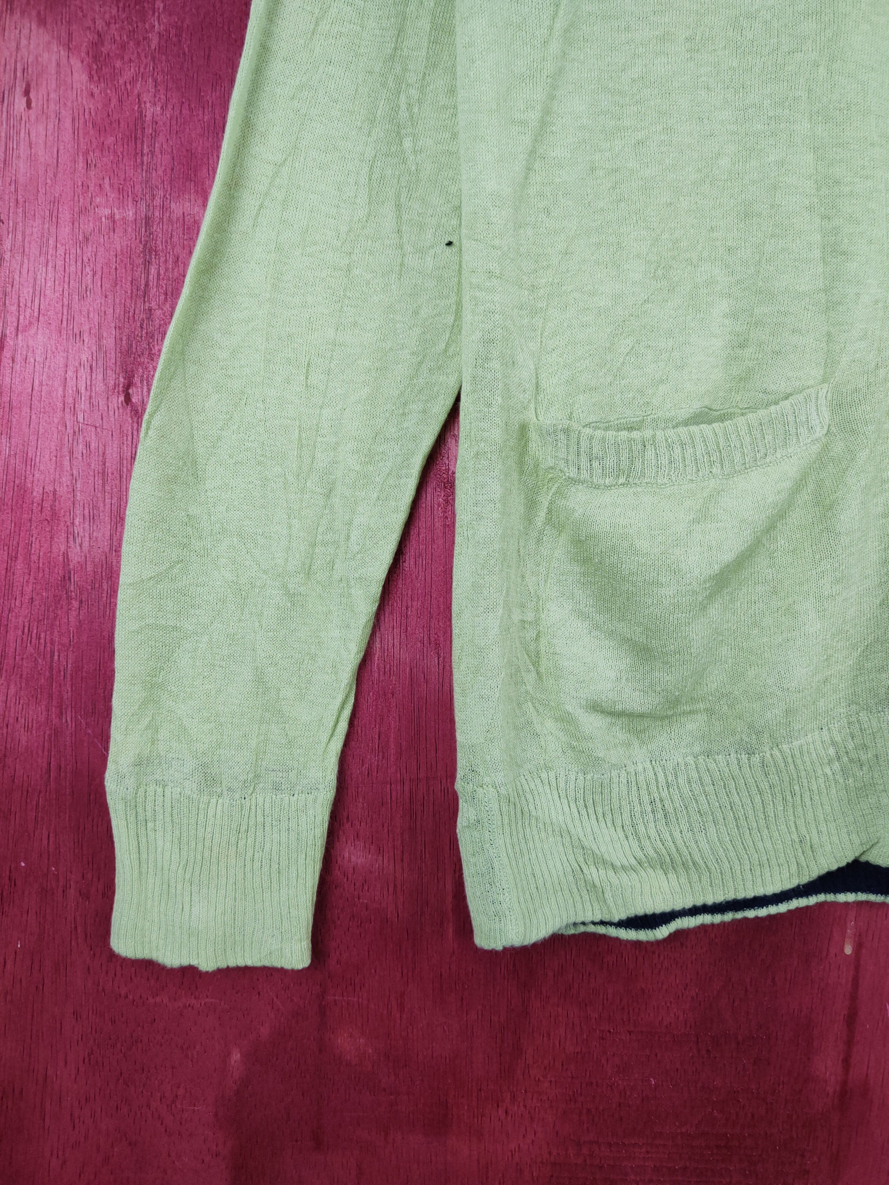 Japanese Brand Urban Research Apple Green Cardigan Knitwear thin #S884 Size M / US 6-8 / IT 42-44 - 4 Thumbnail