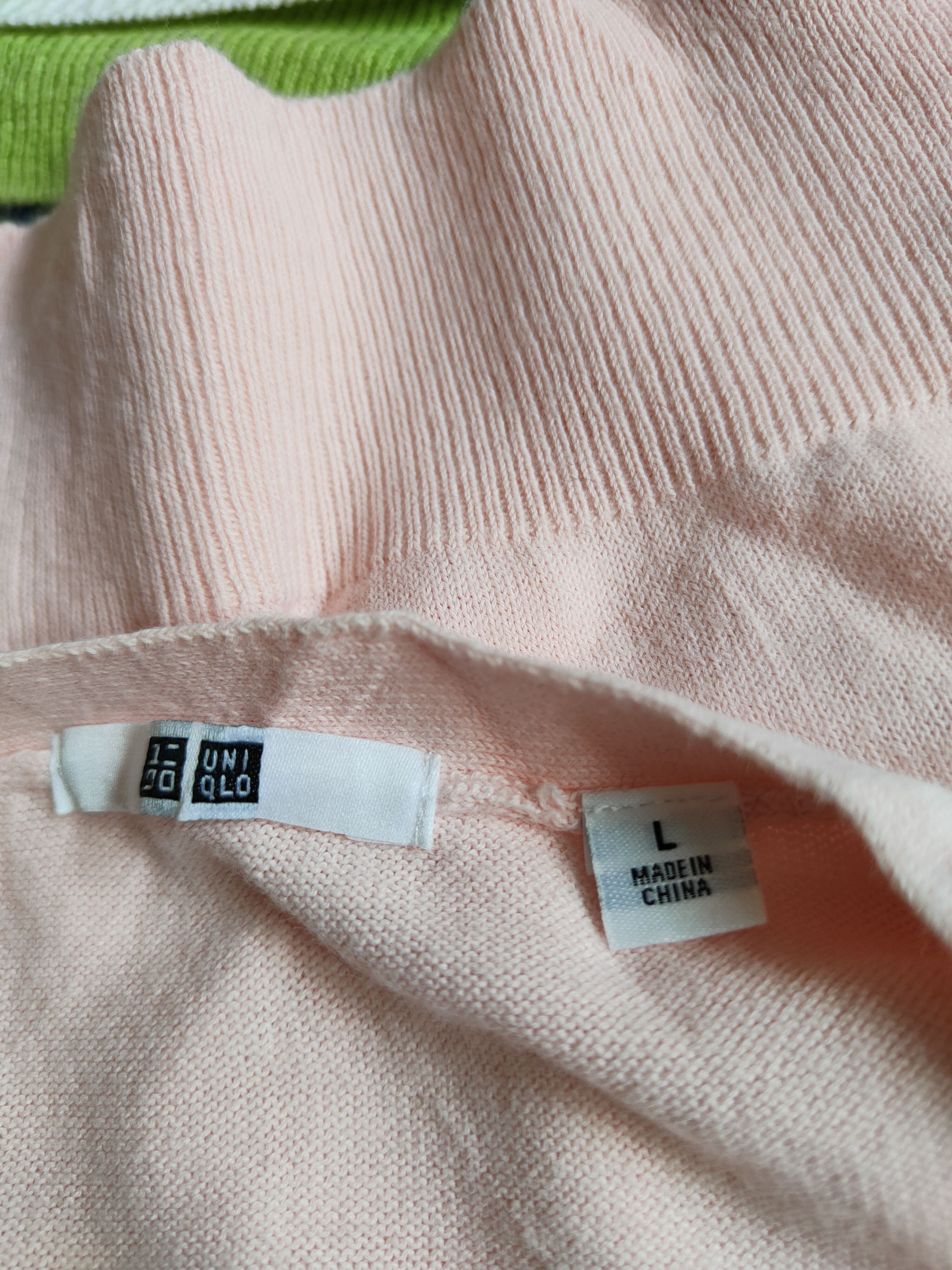 Japanese Brand × Uniqlo Uniqlo Pink Cardigan Knitwear thin vintage #S878 Size L / US 10 / IT 46 - 11 Thumbnail