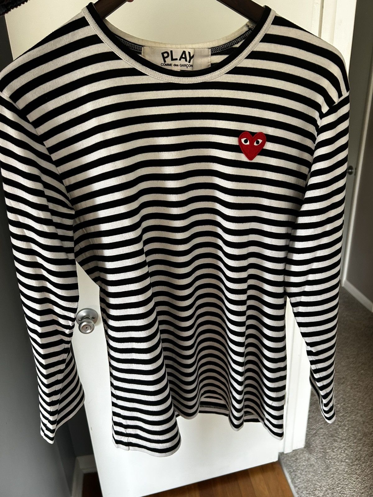 Comme Des Garcons Play CDG Play Black Striped Tee Grailed