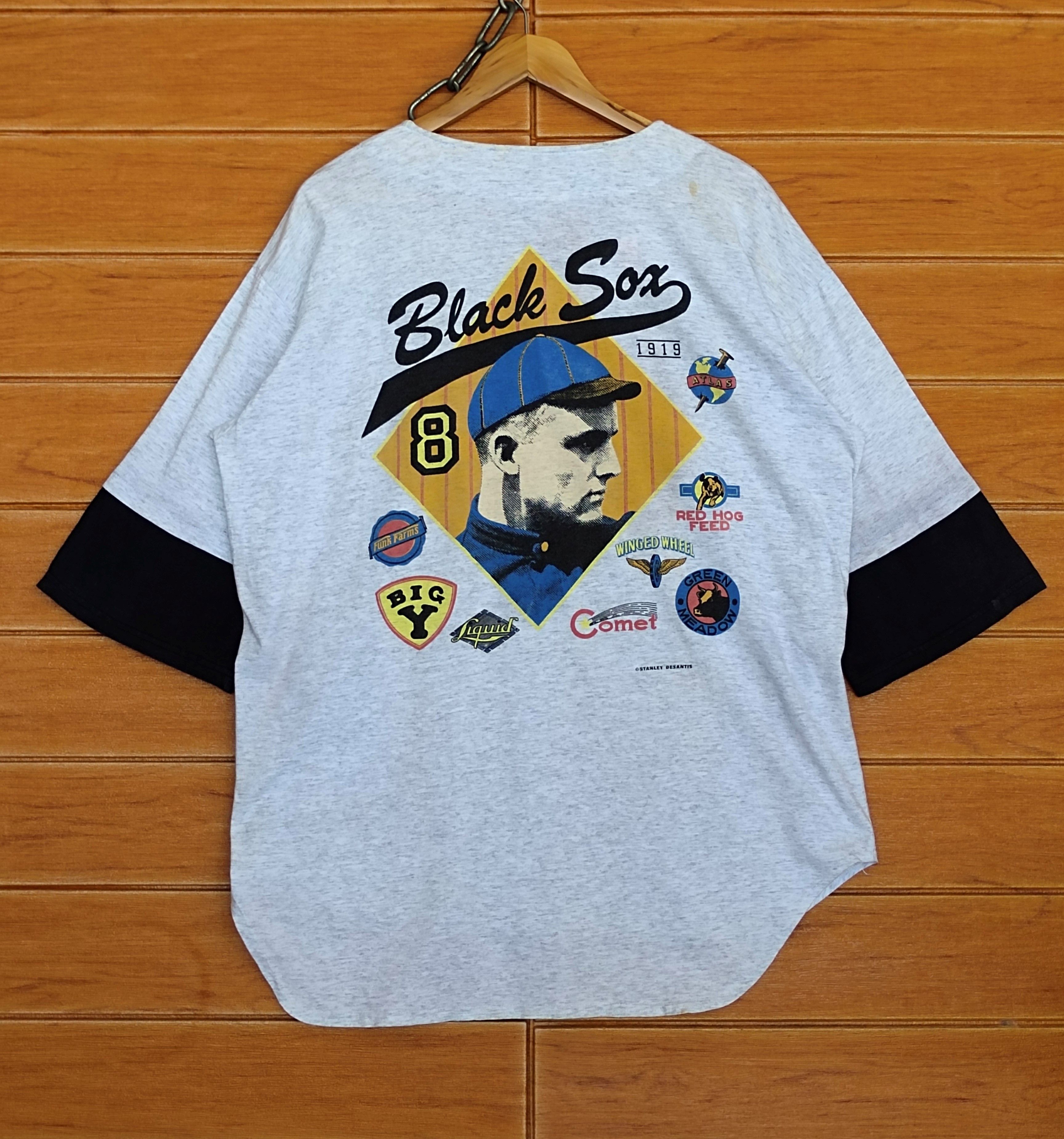 MLB Vintage 90s Black Sox #8 By Stanley Desantis Baseball Jersey Size US L / EU 52-54 / 3 - 1 Thumbnail