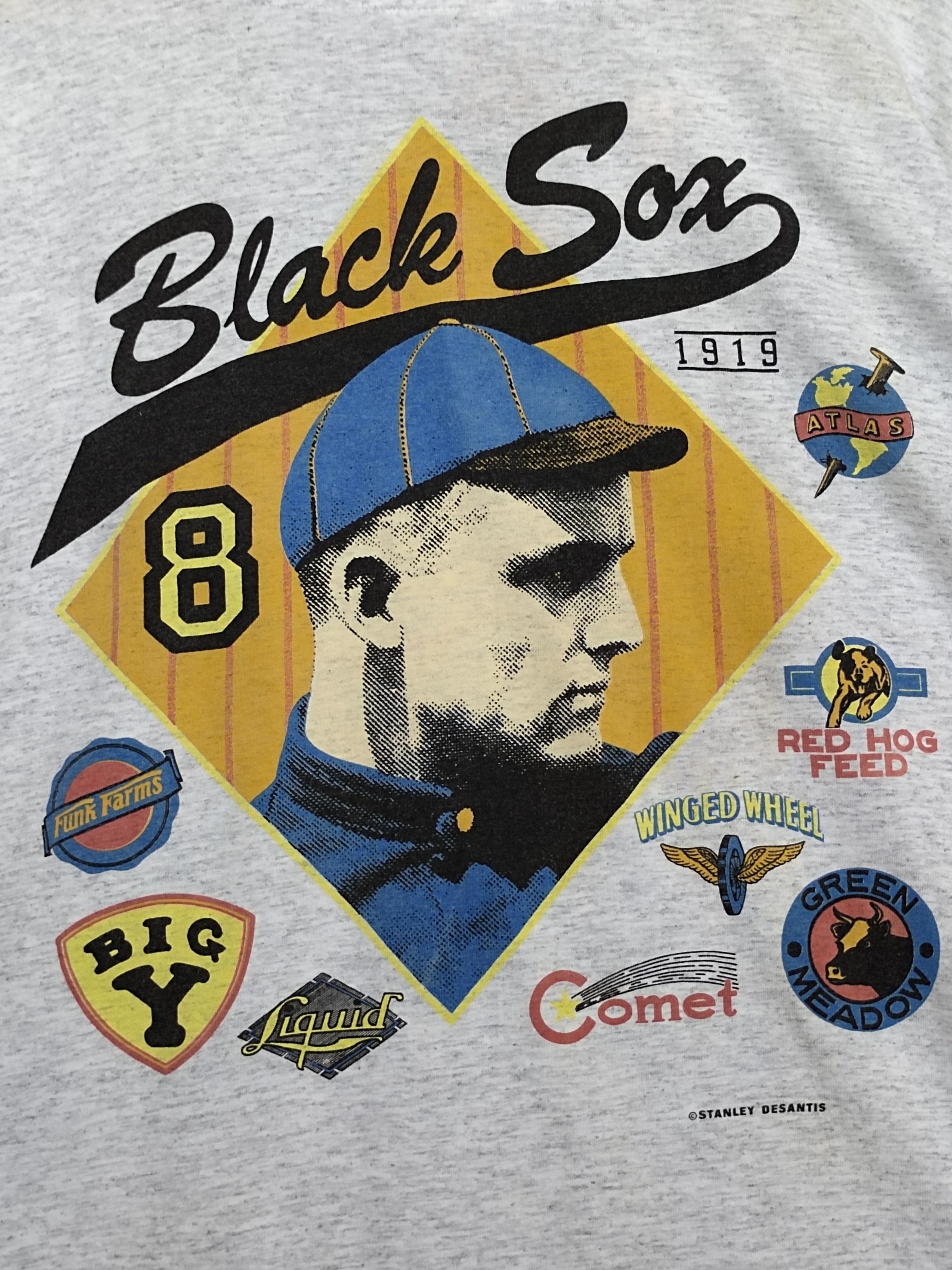 MLB Vintage 90s Black Sox #8 By Stanley Desantis Baseball Jersey Size US L / EU 52-54 / 3 - 2 Thumbnail