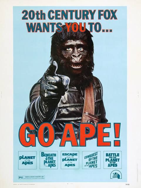 Vintage 1997 vintage planet of the apes promo t shirt Size US L / EU 52-54 / 3 - 4 Thumbnail
