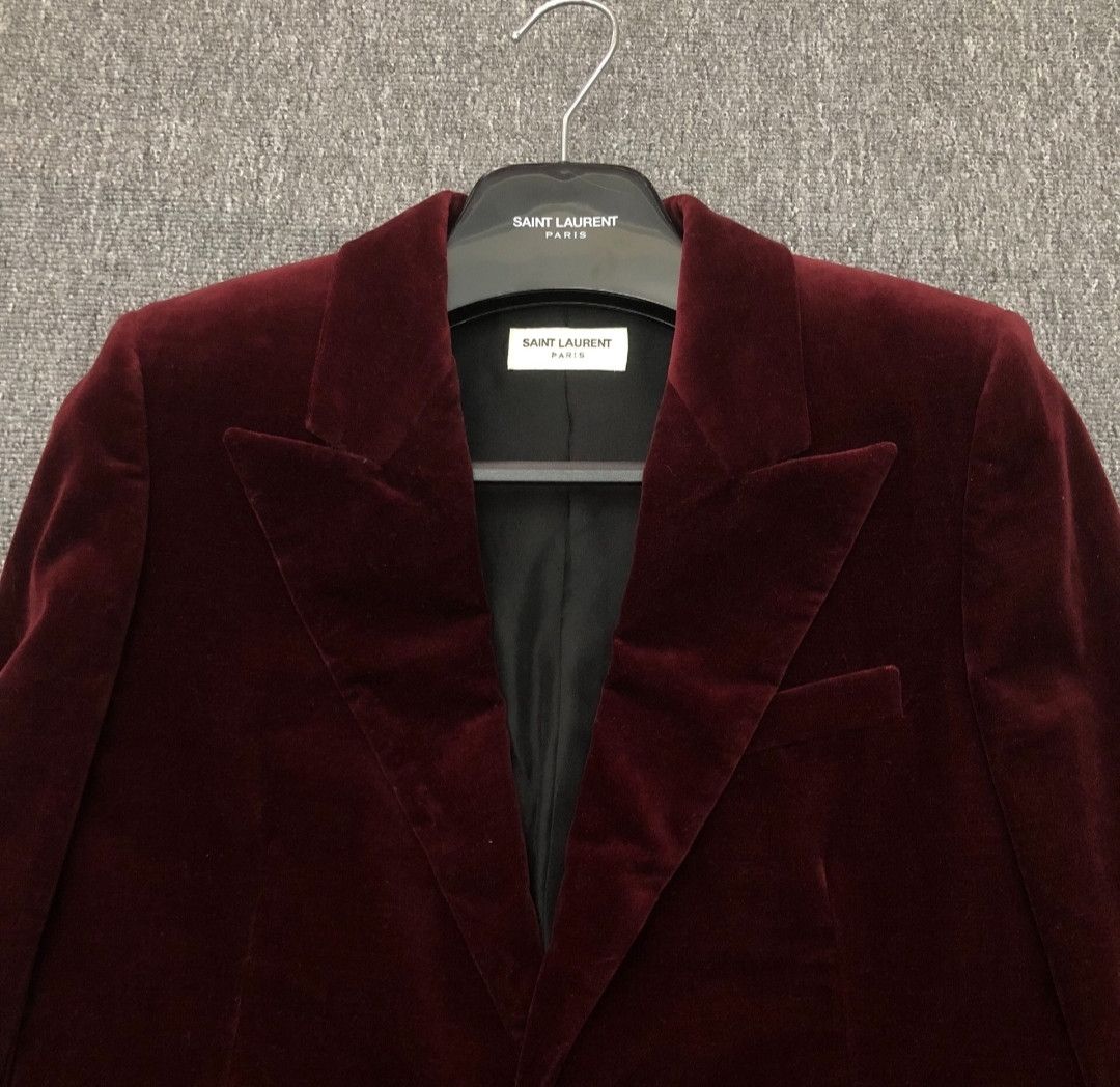 Saint Laurent Paris Saint Laurent burgundy velvet suit Size XS / US 0-2 / IT 36-38 - 2 Thumbnail