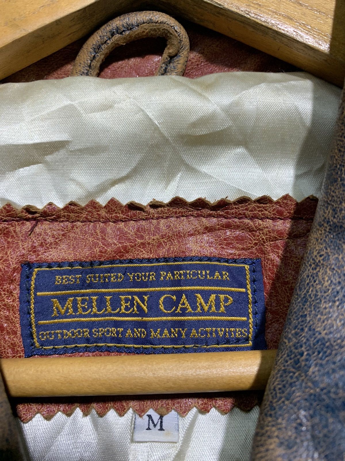 Genuine Leather 🔥VTG 80S MELLEN CAMP LEATHER VARSITY JACKETS Size US M / EU 48-50 / 2 - 9 Thumbnail
