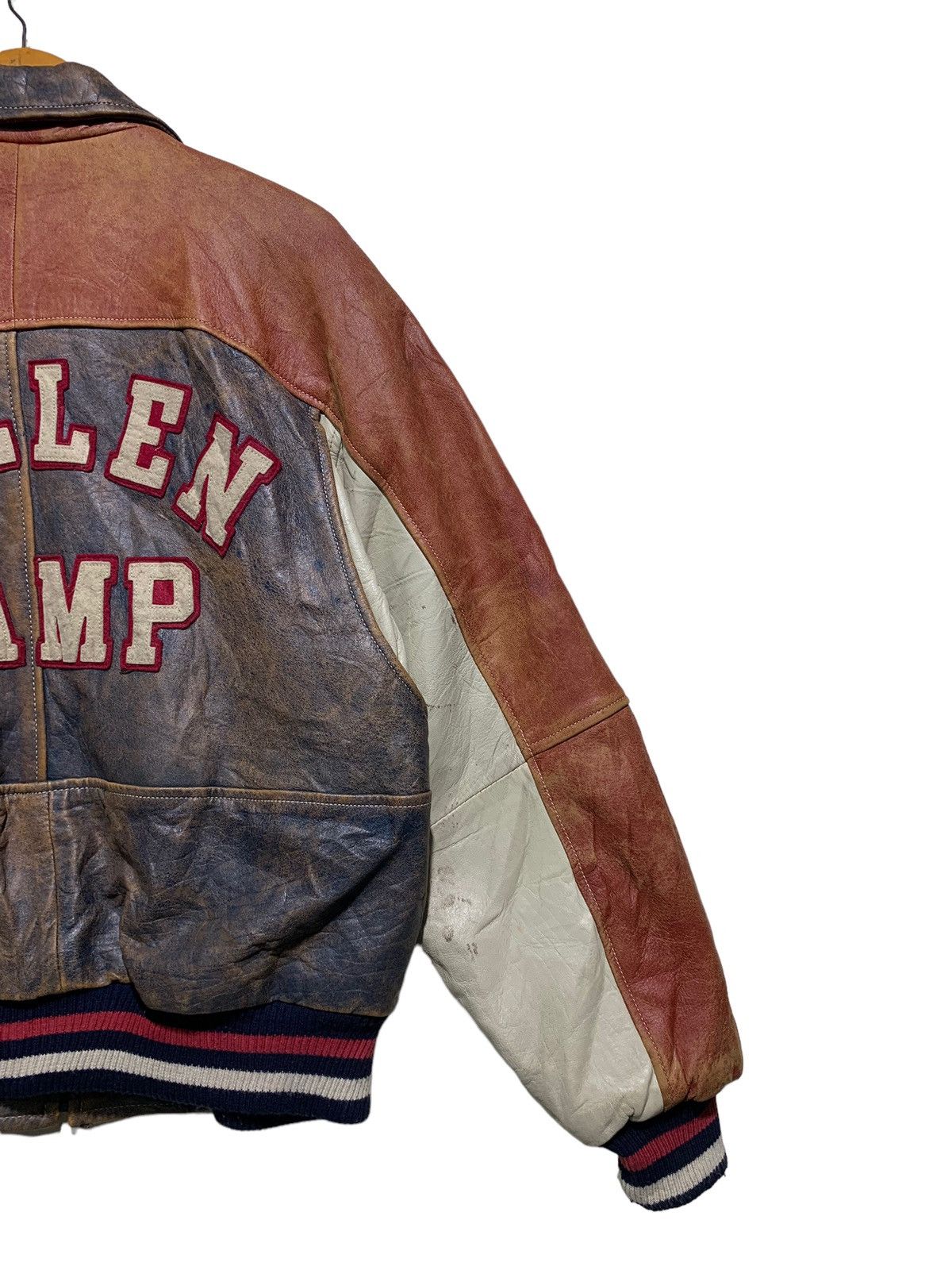 Genuine Leather 🔥VTG 80S MELLEN CAMP LEATHER VARSITY JACKETS Size US M / EU 48-50 / 2 - 3 Thumbnail