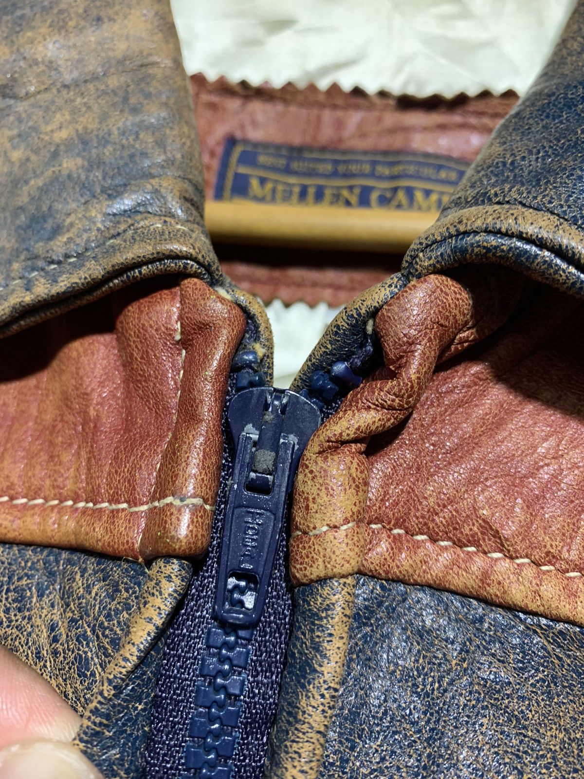 Genuine Leather 🔥VTG 80S MELLEN CAMP LEATHER VARSITY JACKETS Size US M / EU 48-50 / 2 - 8 Thumbnail